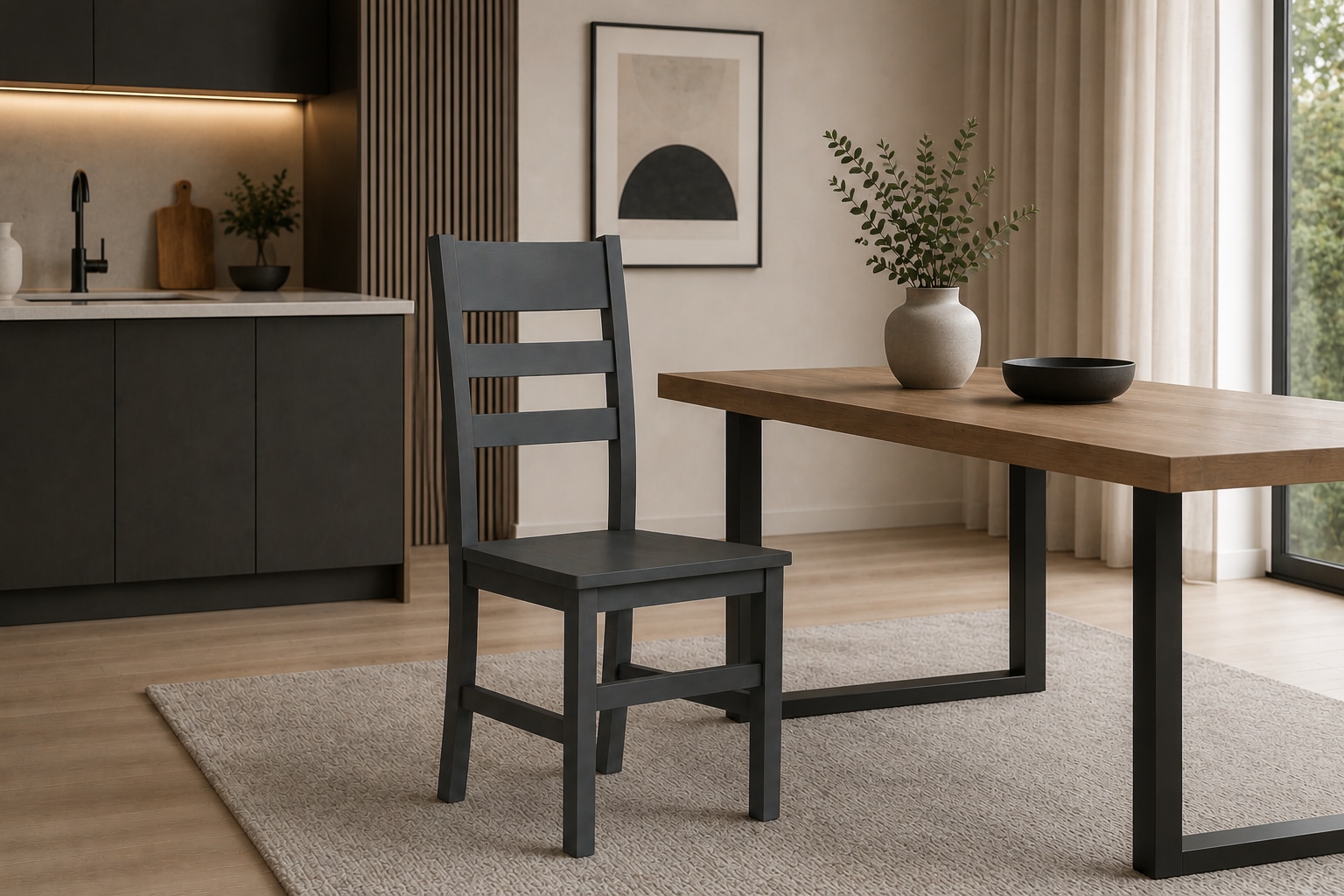 Home affaire 4-Fußstuhl »Verona Küchenstuhl, Massivholzstuhl, Landhaus Klassischer Stuhl« () 2 Stk.Stabiler Sprossenstuhl in vielen modernen Farben erhältlich