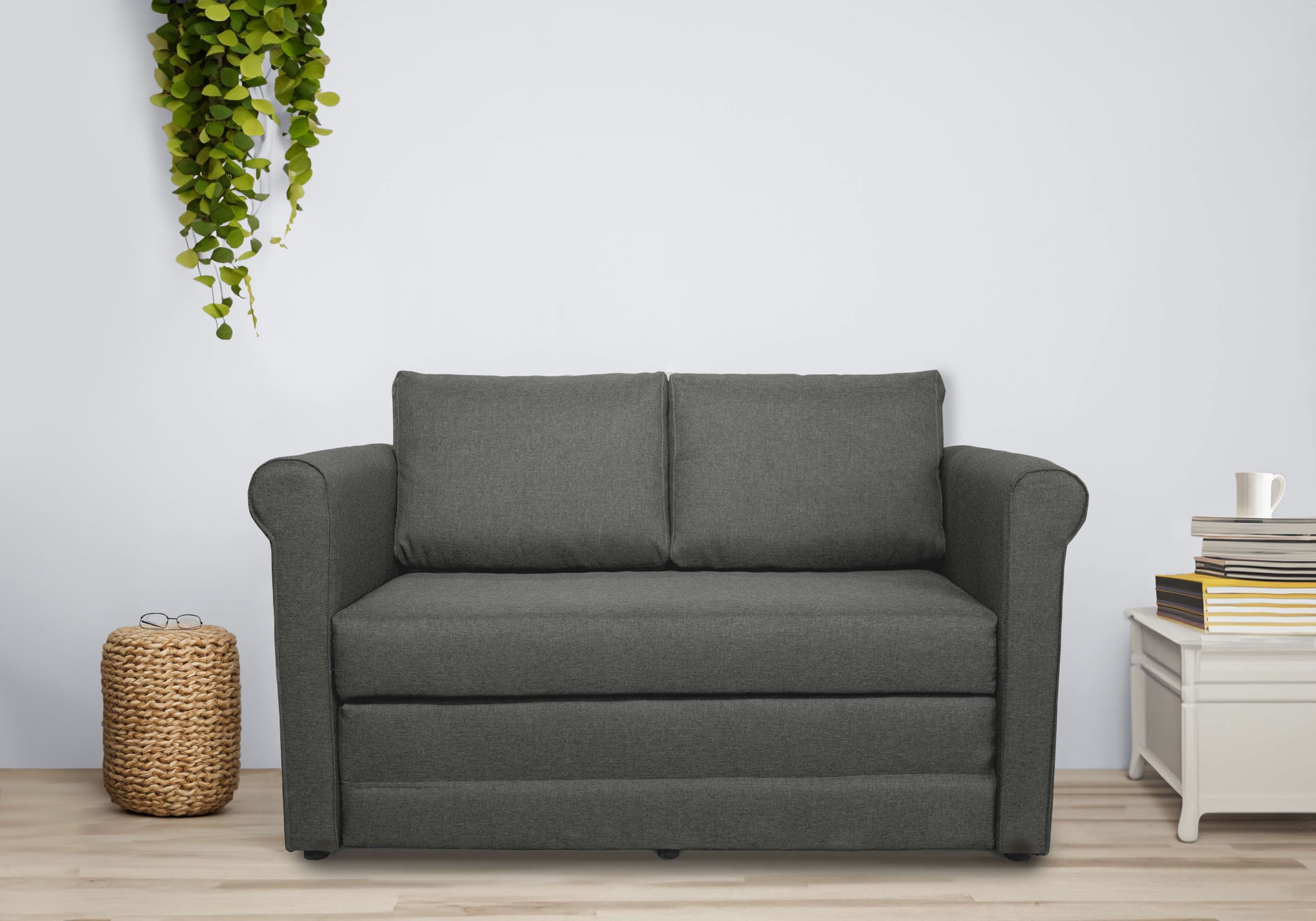 Schlafsofa »Lanas«, kompaktes 2-Sitzer mit Schlaffunktion, Breite 142 cm, Webstoff fein