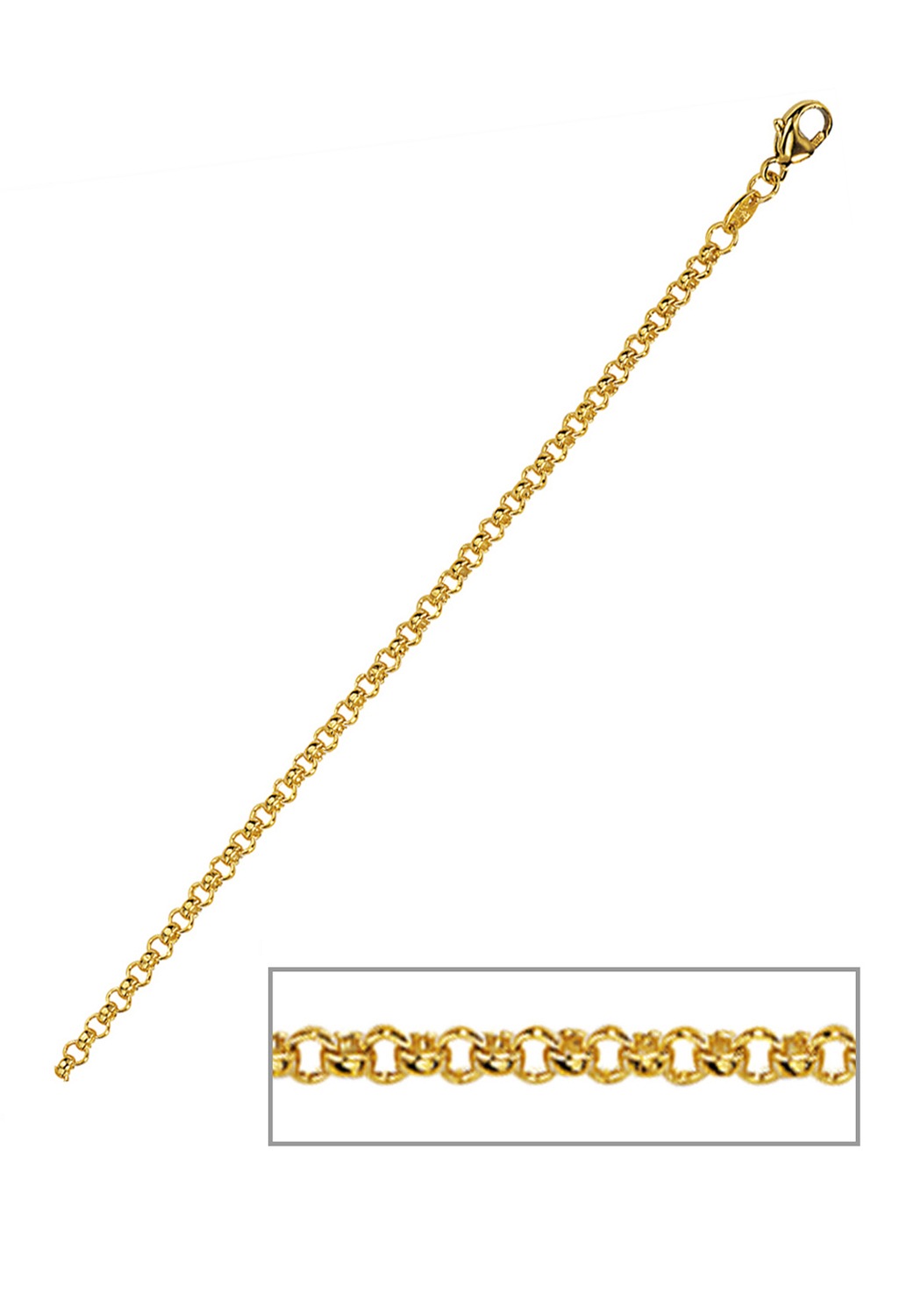 JOBO Goldkette »Erbs-Kette«, 333 Gold massiv 50 cm 2,5 mm