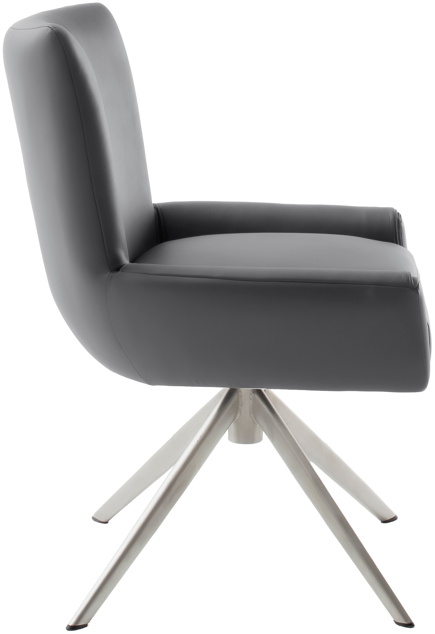 MCA furniture 4-Fußstuhl »WILSON Esszimmerstuhl, Armlehnstuhl, Polsterstuhl, modern«, (Set), 1 St., Leder, Stuhl, Armlehnenstuhl, drehbar, Taschenfederkern, belastbar 160 kg,XXL