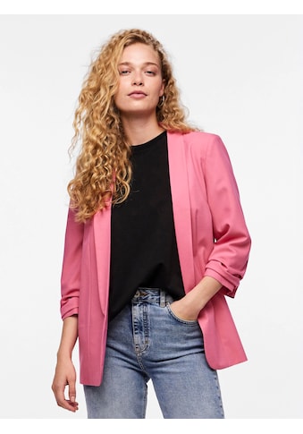 Blusenblazer »PCBOSELLA 3/4 BLAZER NOOS«, mit Faltendetail am Ärmel