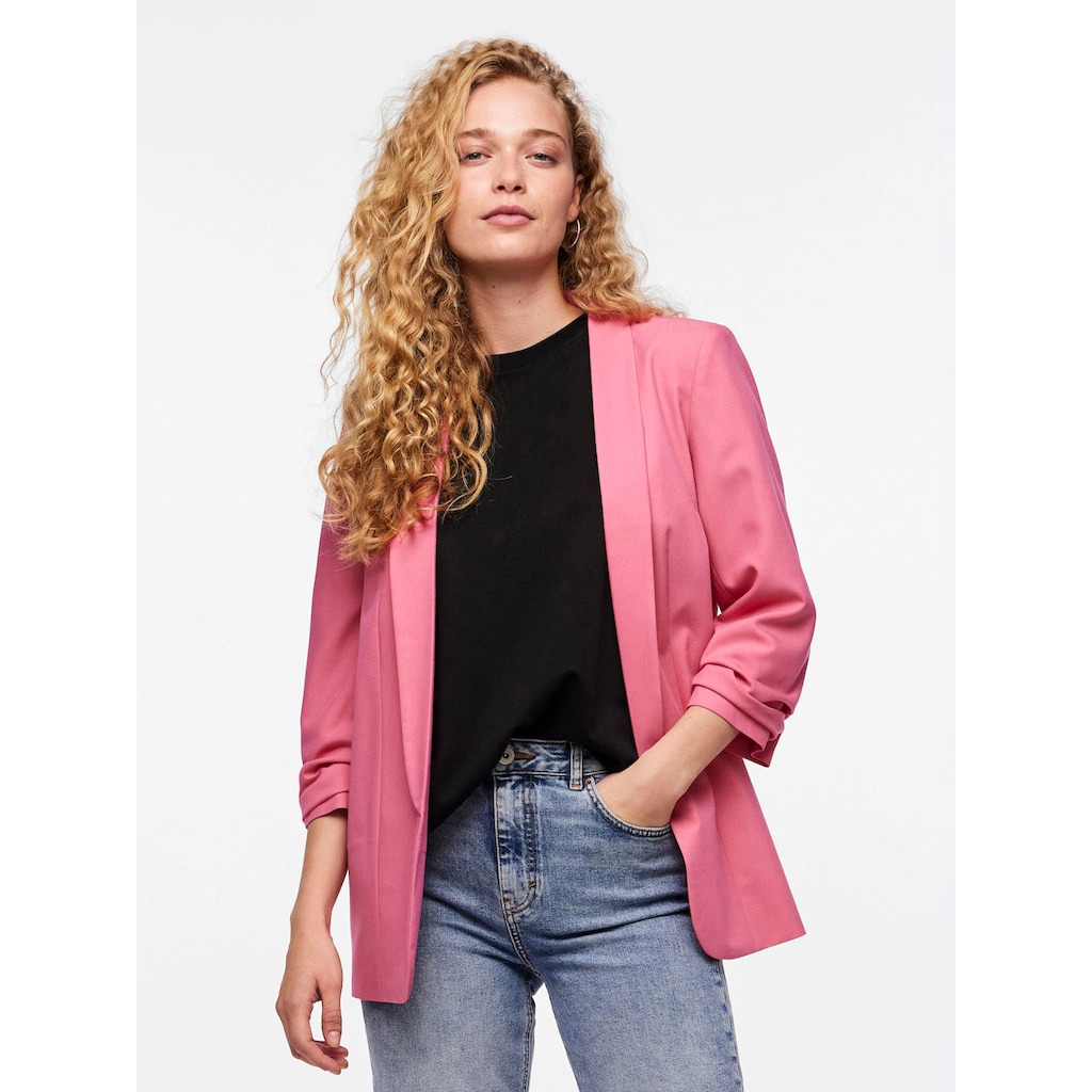 pieces Blusenblazer »PCBOSELLA 3/4 BLAZER NOOS«, mit Faltendetail am Ärmel