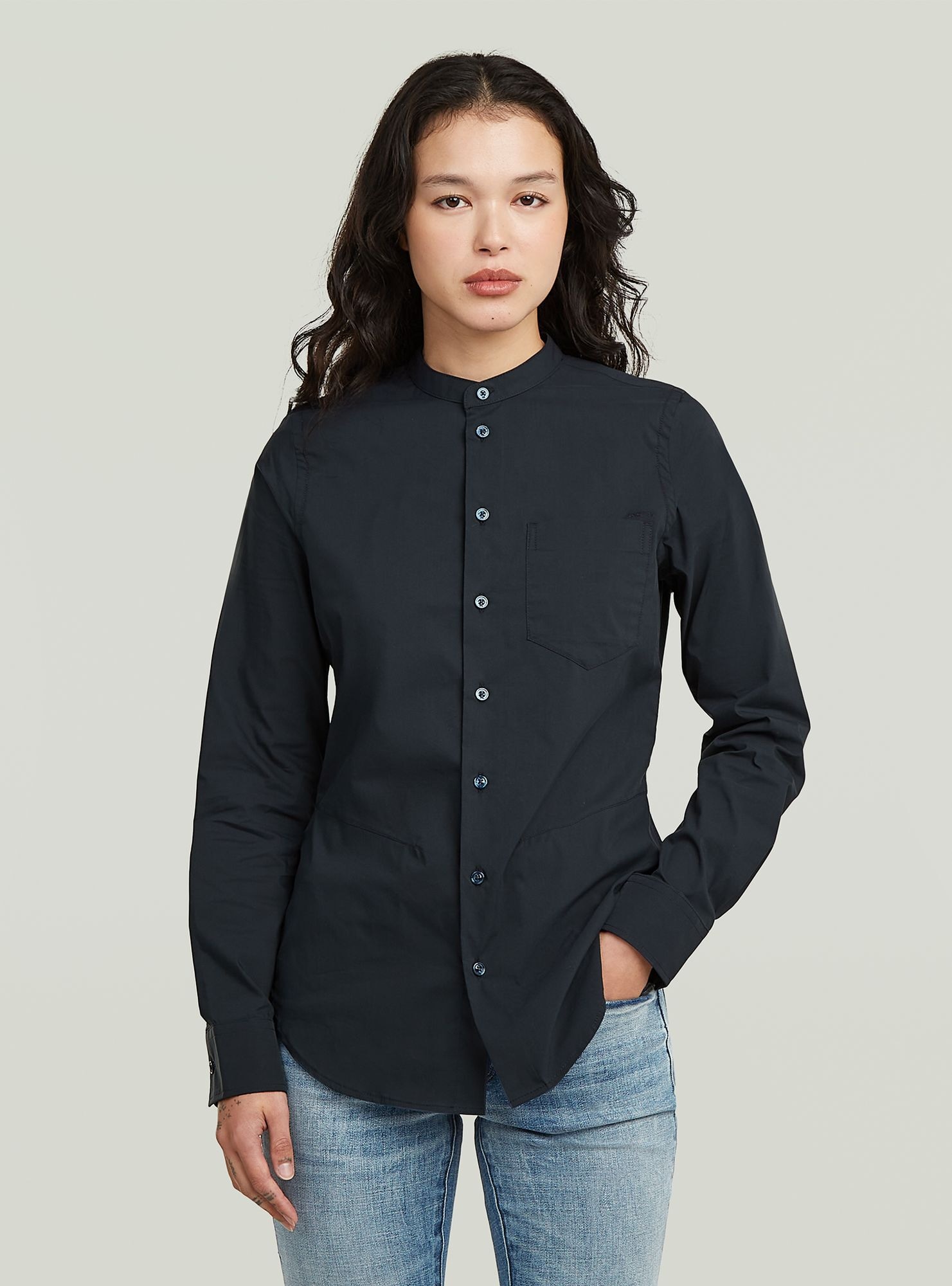 G-STAR Langarmshirt "Slim Poplin Long Sleeve Shirt" günstig online kaufen