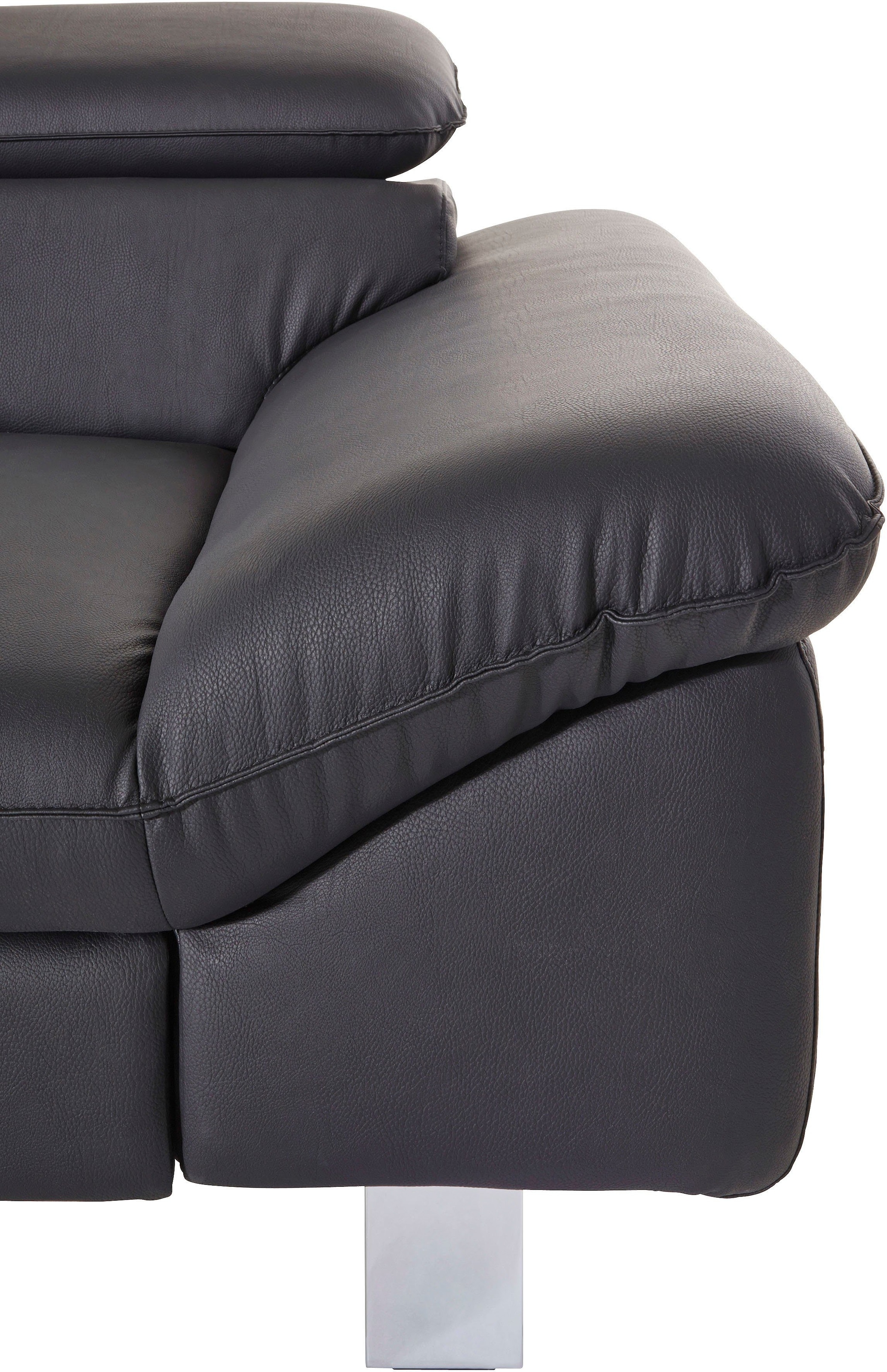 COTTA Polstergarnitur »Driver L-Form«, (Set), Set bestehend aus: Ecksofa mit Kopfteilverstellung & Hocker