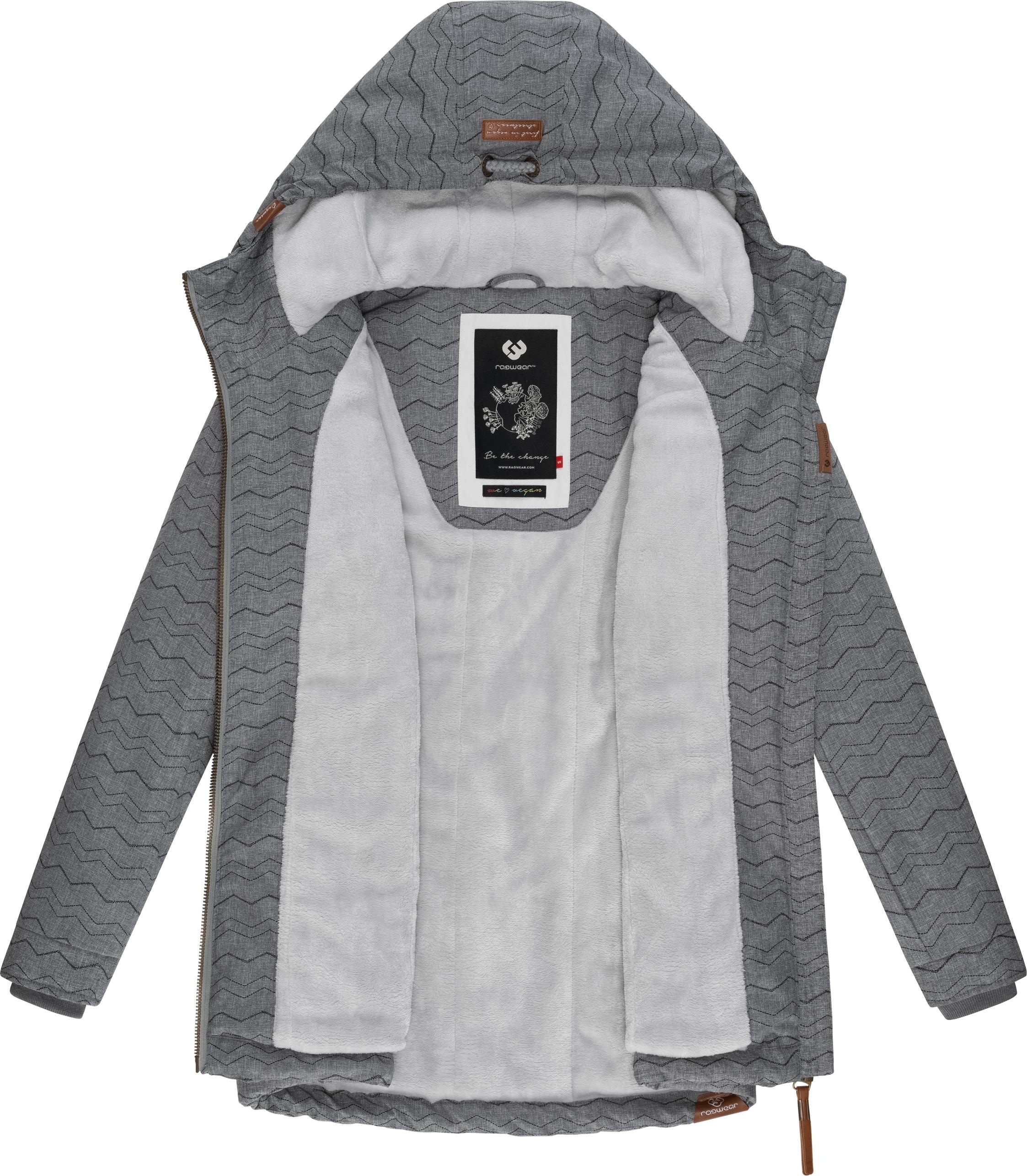 Ragwear Winterjacke »Zuzka Winter«, mit Kapuze, Wasserdichter Winterparka mit Teddyfleece Innenfutter