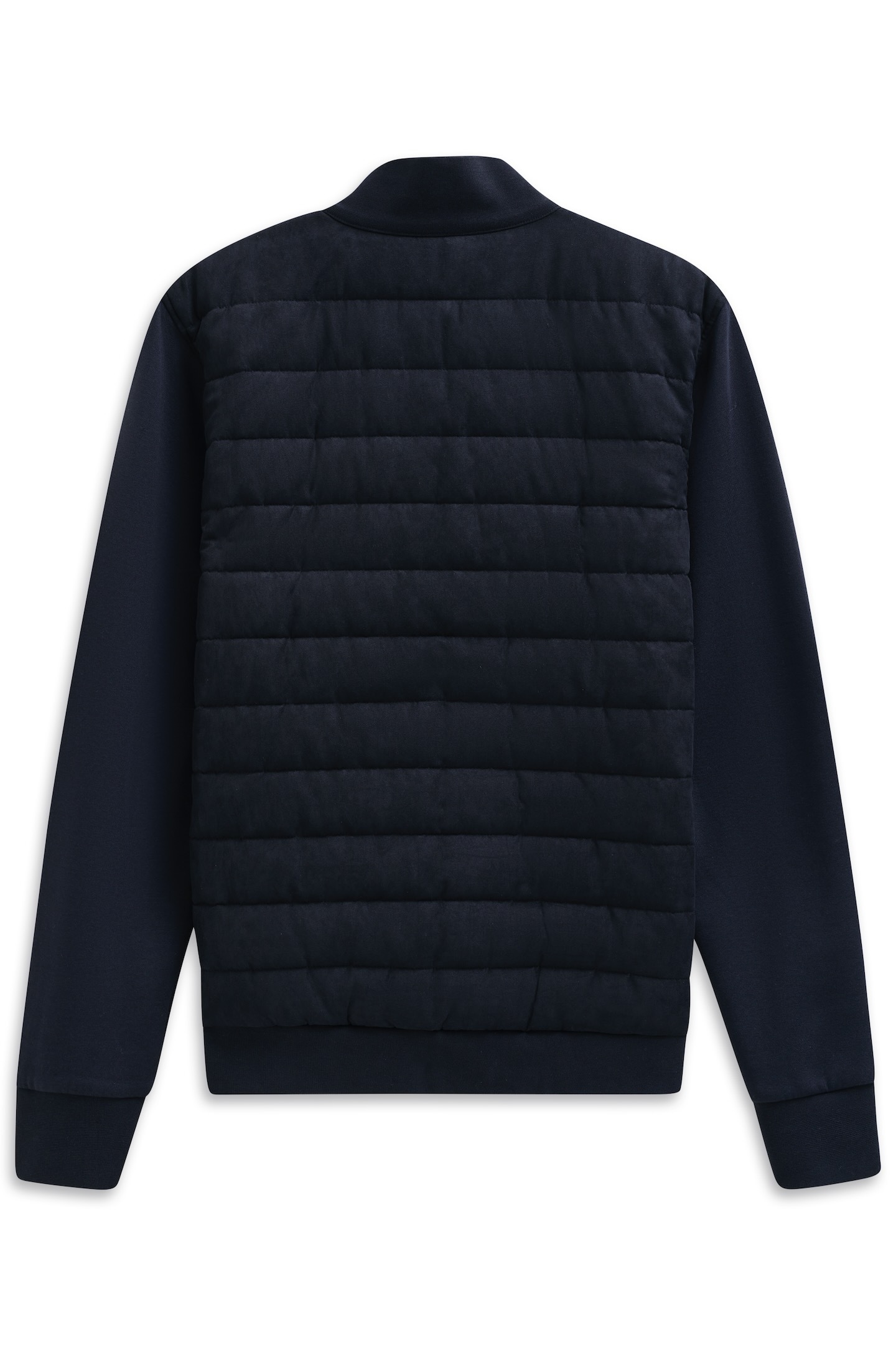 bugatti Sweatjacke »Regular Fit«, mit Quersteppung aus einem Baumwollmix
