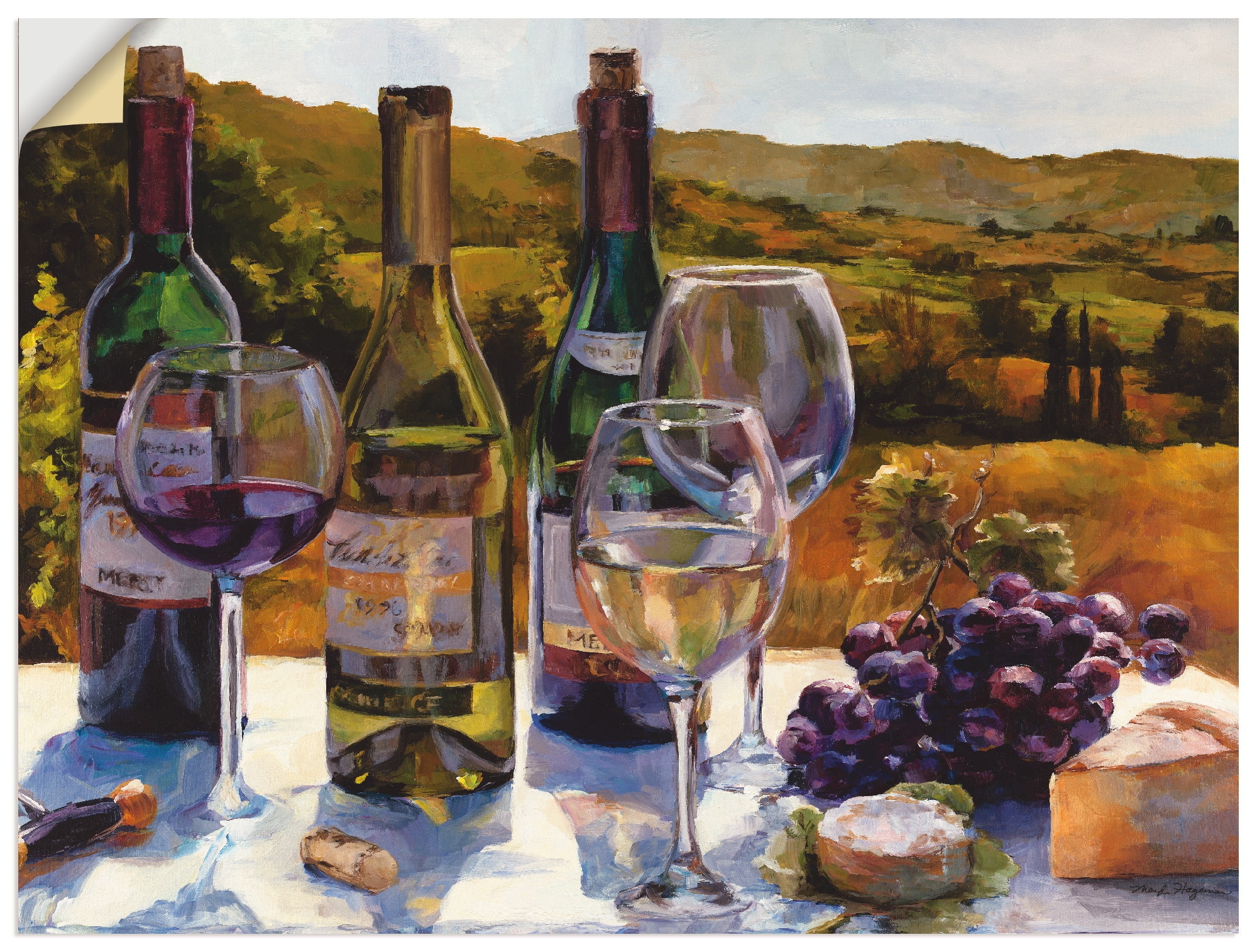 Artland Wandbild »Eine Weinprobe«, Getränke, (1 St.), als Leinwandbild,  Wandaufkleber oder Poster in versch. Größen kaufen | BAUR