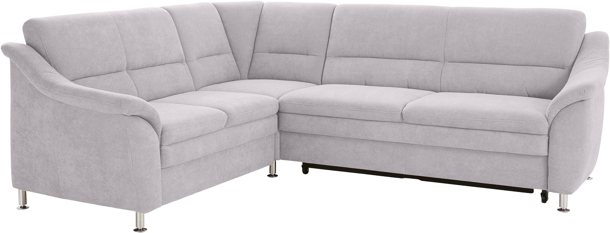sit&more Ecksofa "Cardoso L-Form" mit Federkern, wahlweise mit Schlaffunktion und Schubkasten