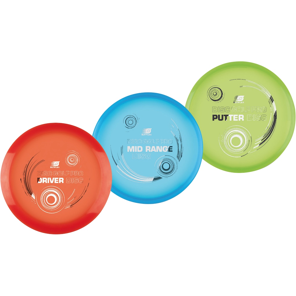 Sunflex Wurfscheibe »Disc Golf Pro Set«, (Set)