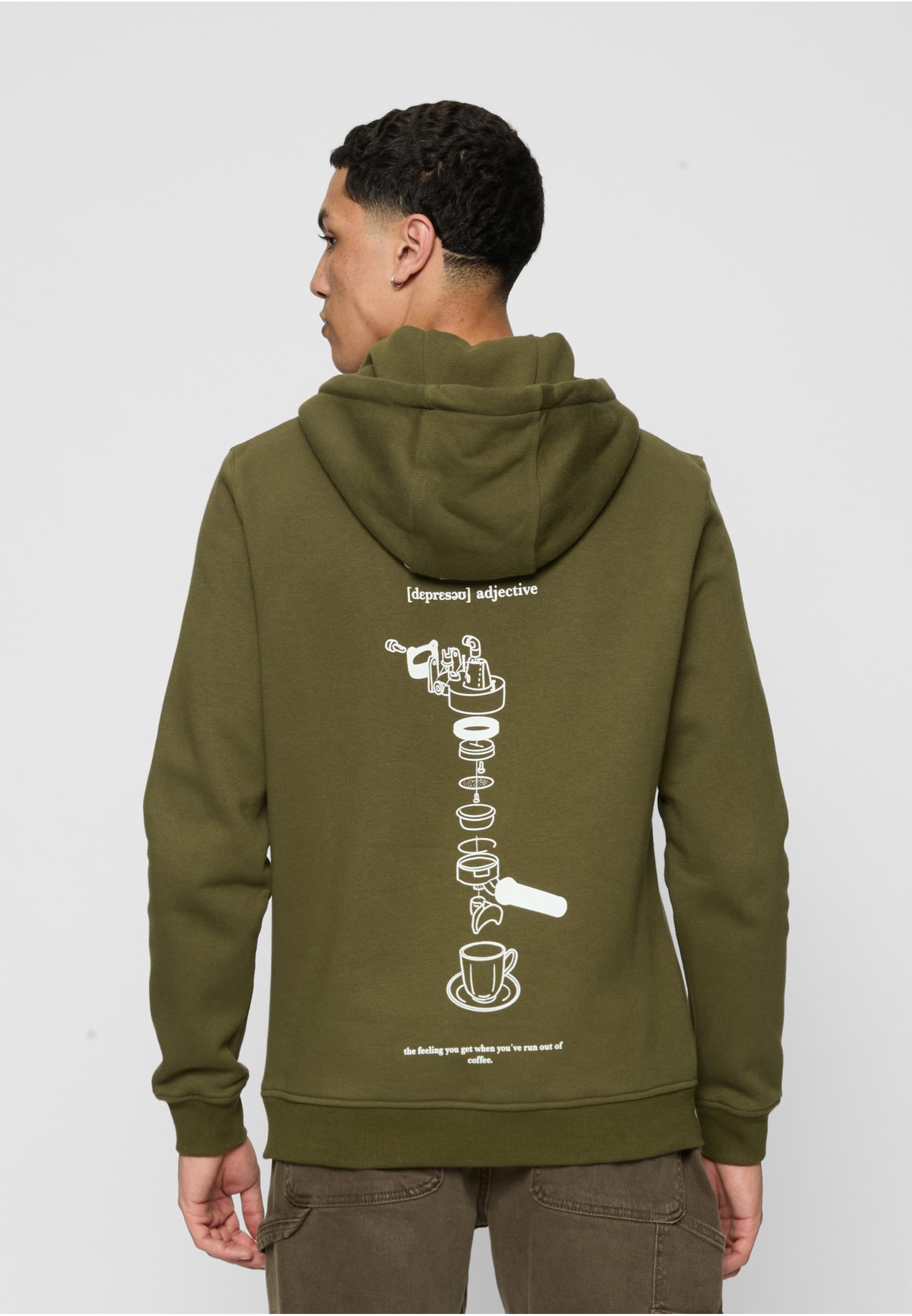 MisterTee Sweatshirt »MisterTee Herren Depresso Hoody«, (1 tlg.)