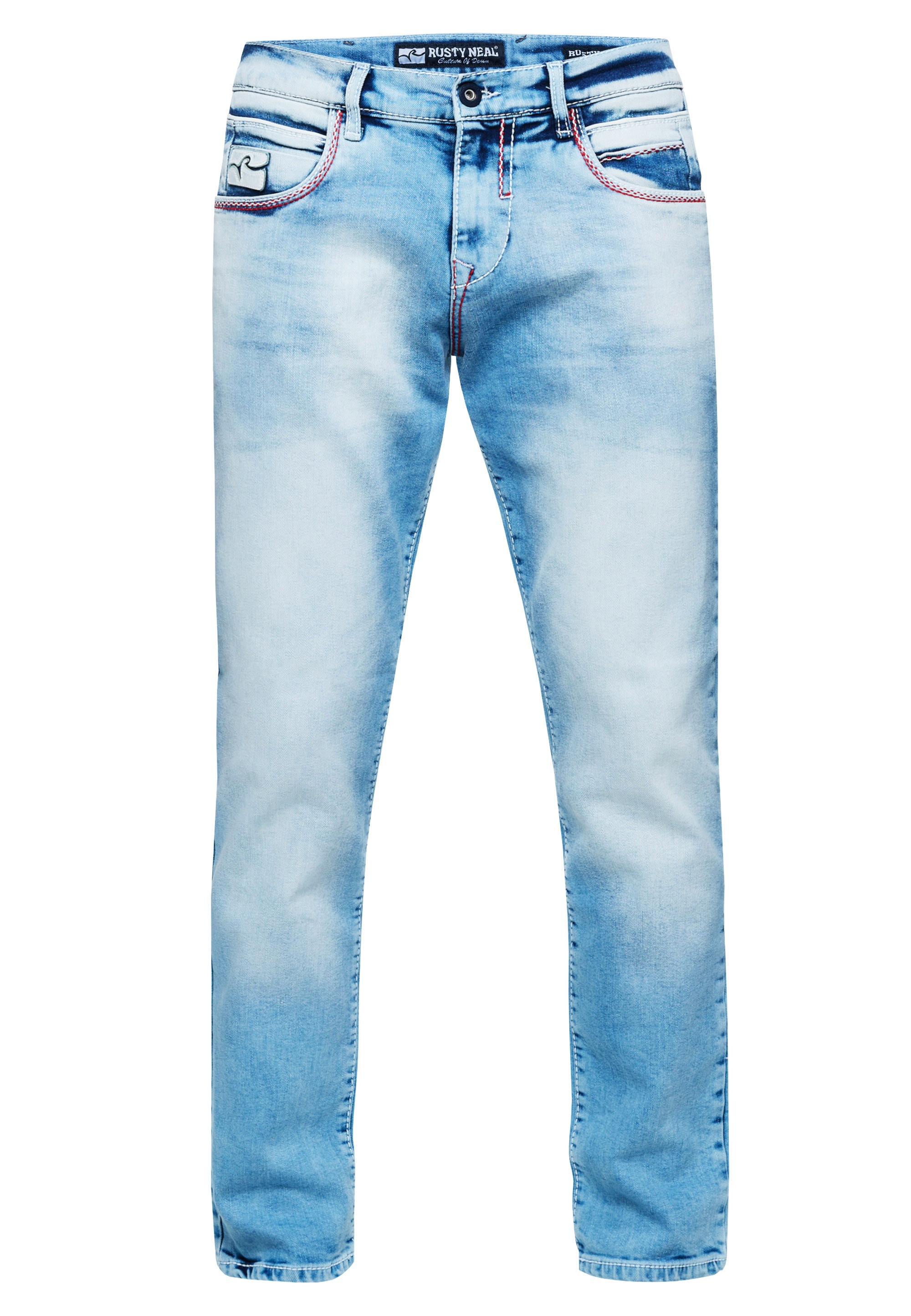 Thumbnail - Rusty Neal Straight-Jeans "TOYAMA", mit coolen Kontrastnähten