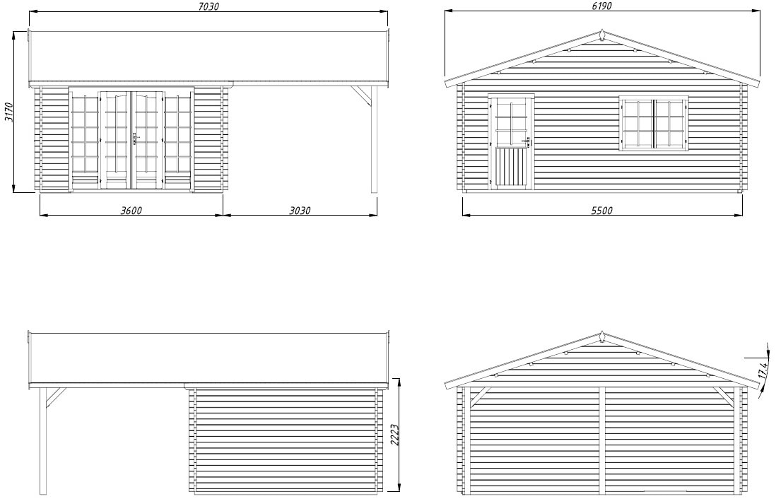 Palmako Gartenhaus »Irene« verschiedene Farben
