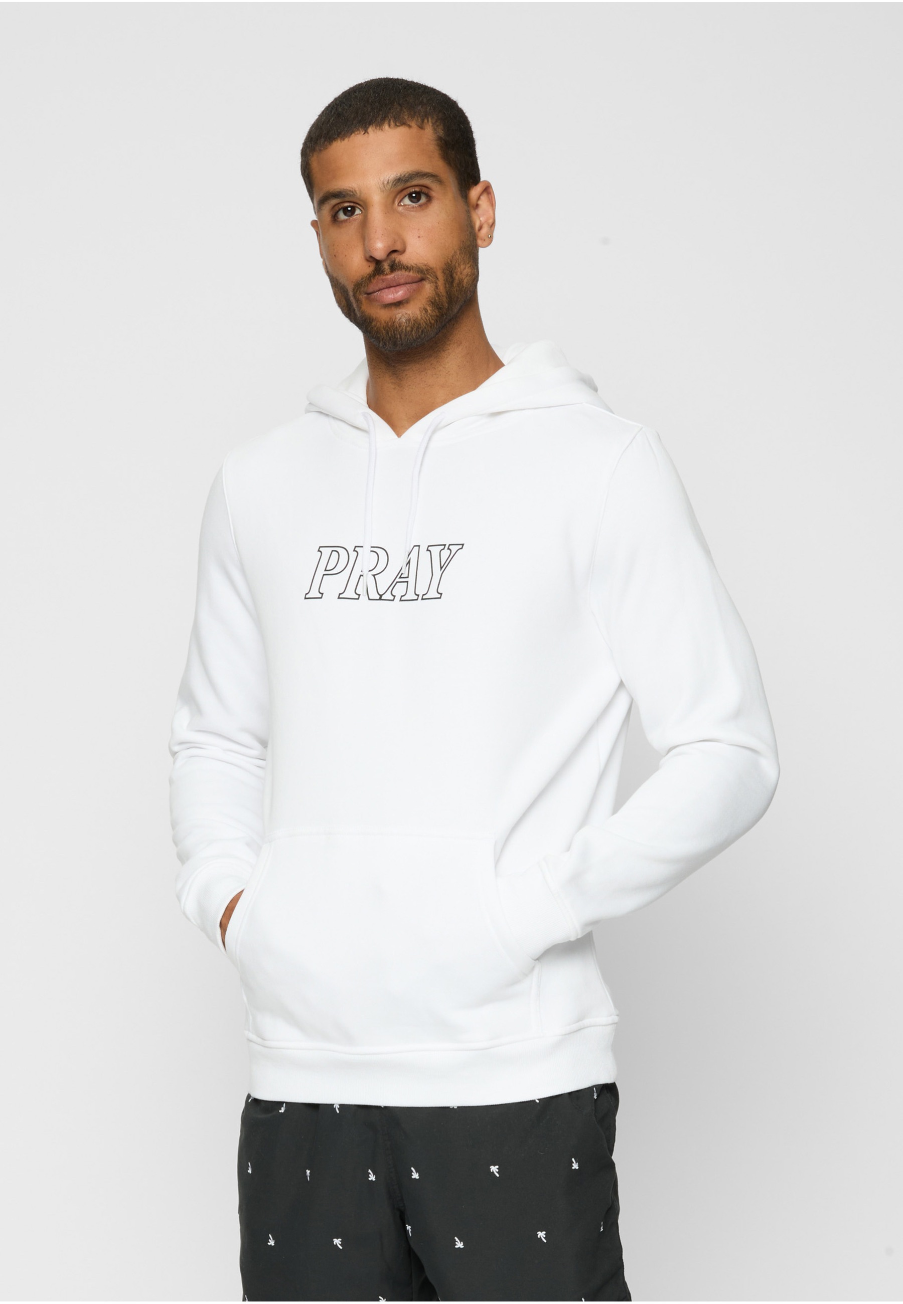 MisterTee Rundhalspullover »MisterTee Herren Pray Hands Hoody« 1 Stk.