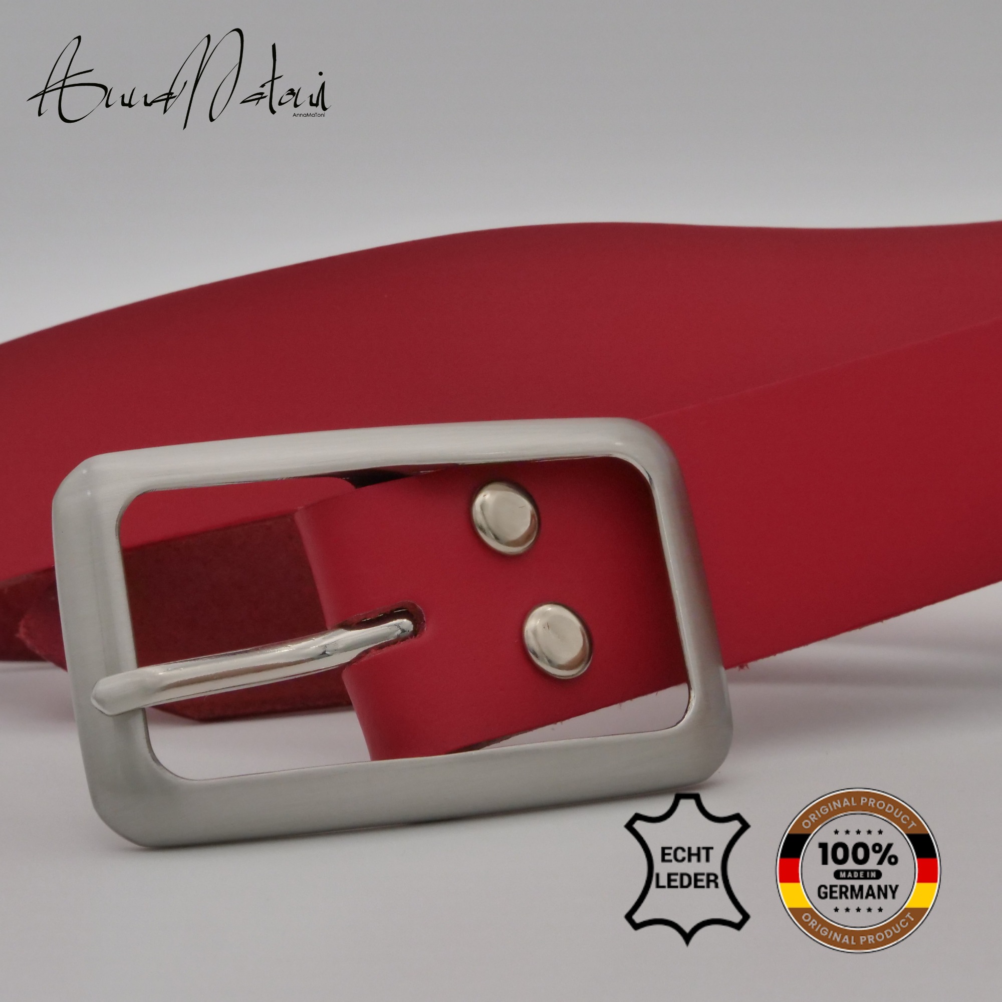 Thumbnail - AnnaMatoni Ledergürtel "AnnaMatoni Damen Ledergürtel Basic 3cm breit echt Leder Gürtel"