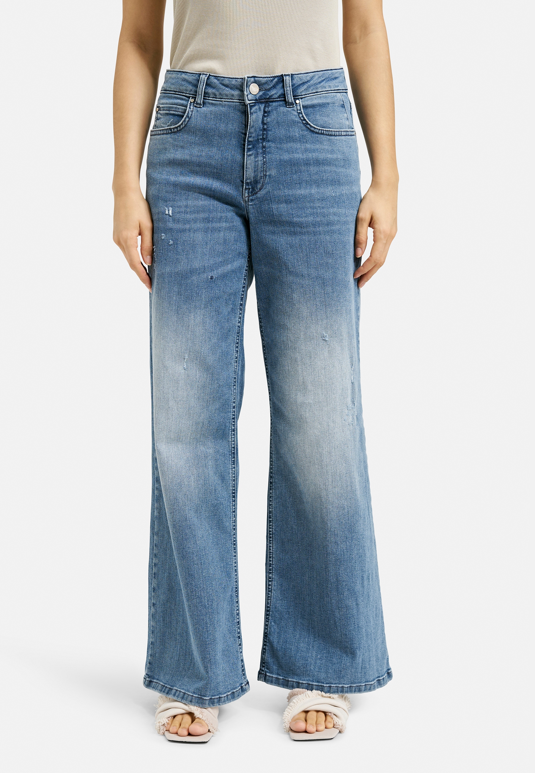Milano Italy Weite Jeans, mit Destroy-Effekten günstig online kaufen