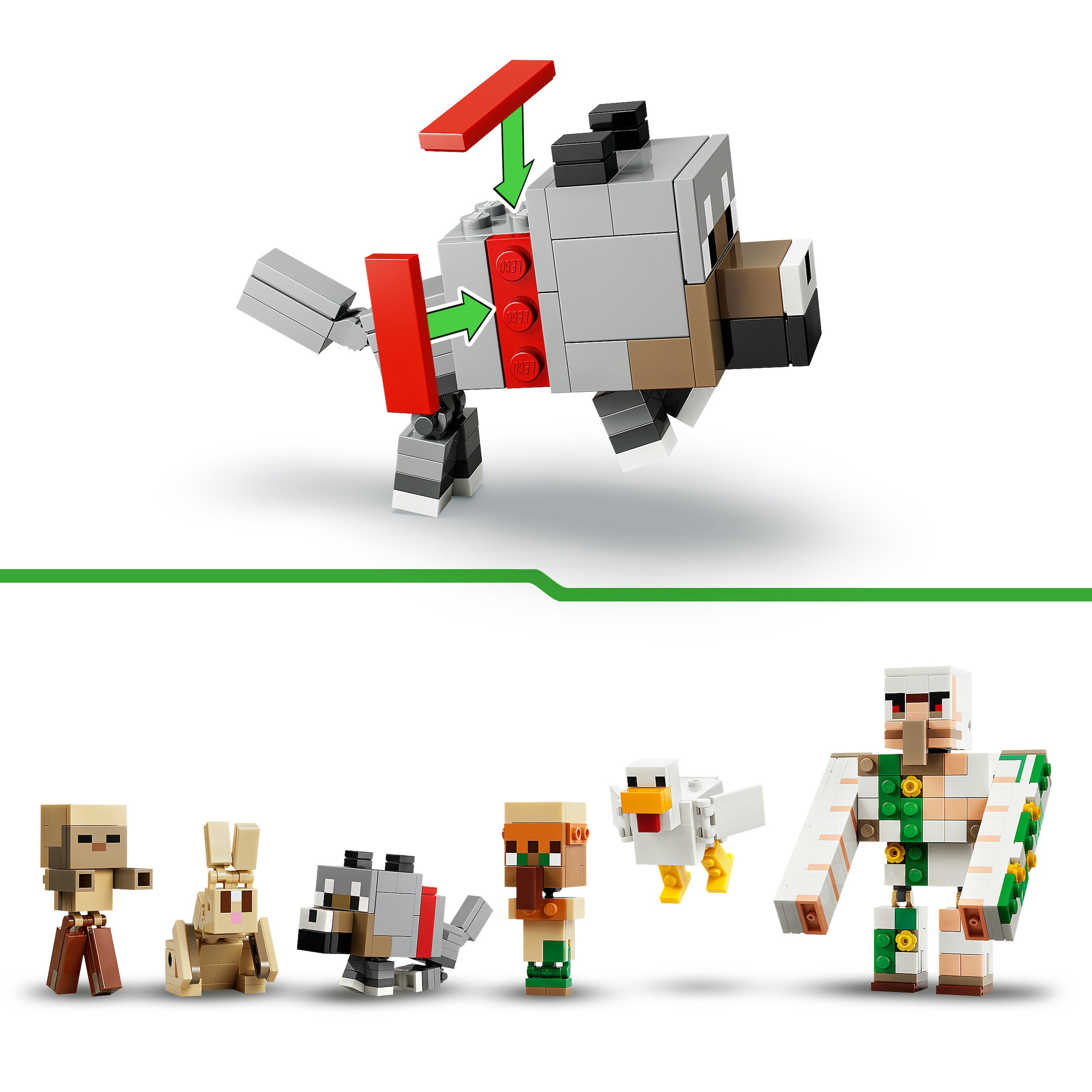 LEGO® Konstruktionsspielsteine »Angriff des Hühnerreiters in der Wüste (21592), LEGO Minecraft« Made in Europe