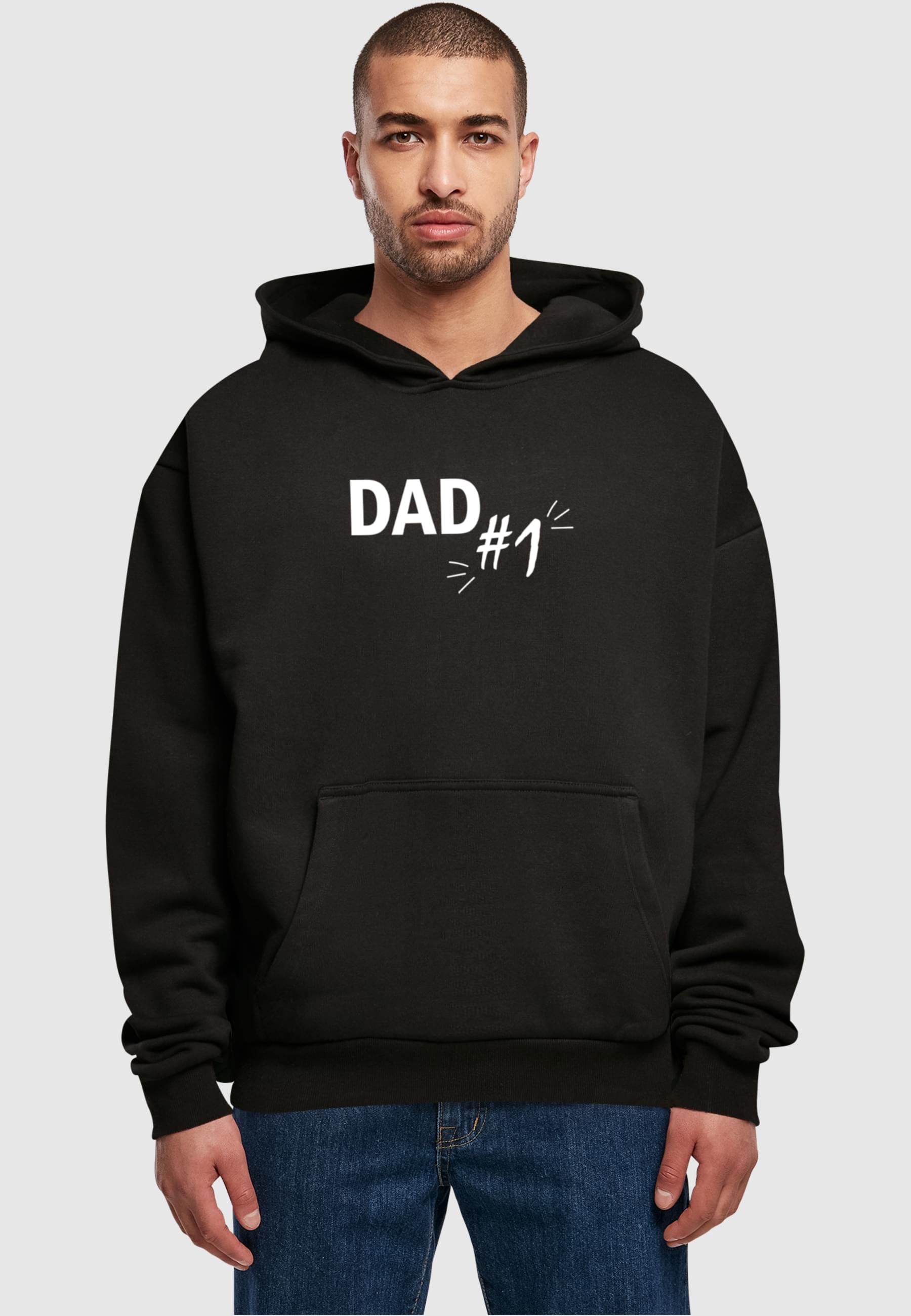 Merchcode Kapuzensweatshirt »Merchcode Herren Fathers Day - Dad number 1 Ultra Heavy Hoody«, (1 tlg.)