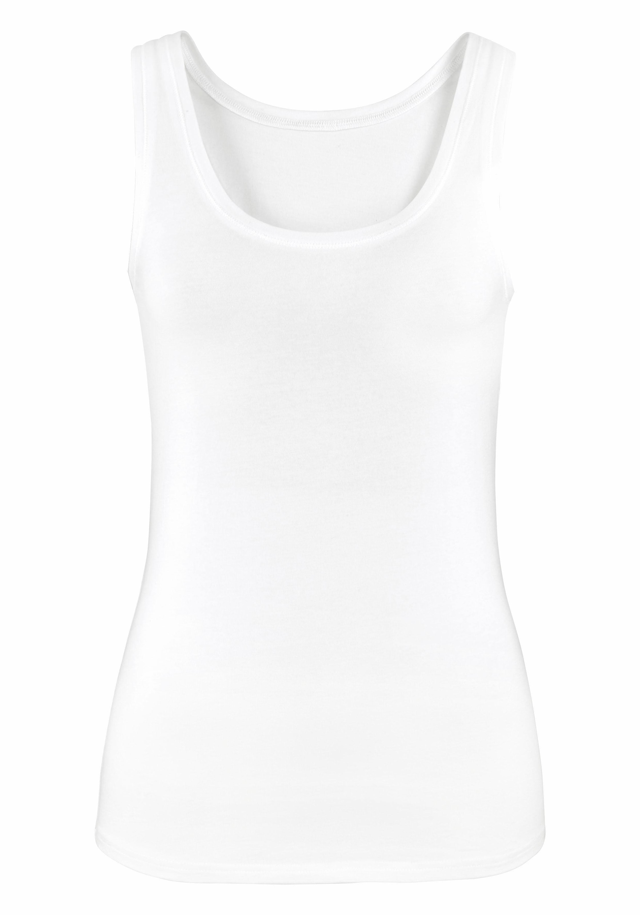 Vivance Tanktop, (2er-Pack), aus elastischer Baumwoll-Qualität, Strandtop