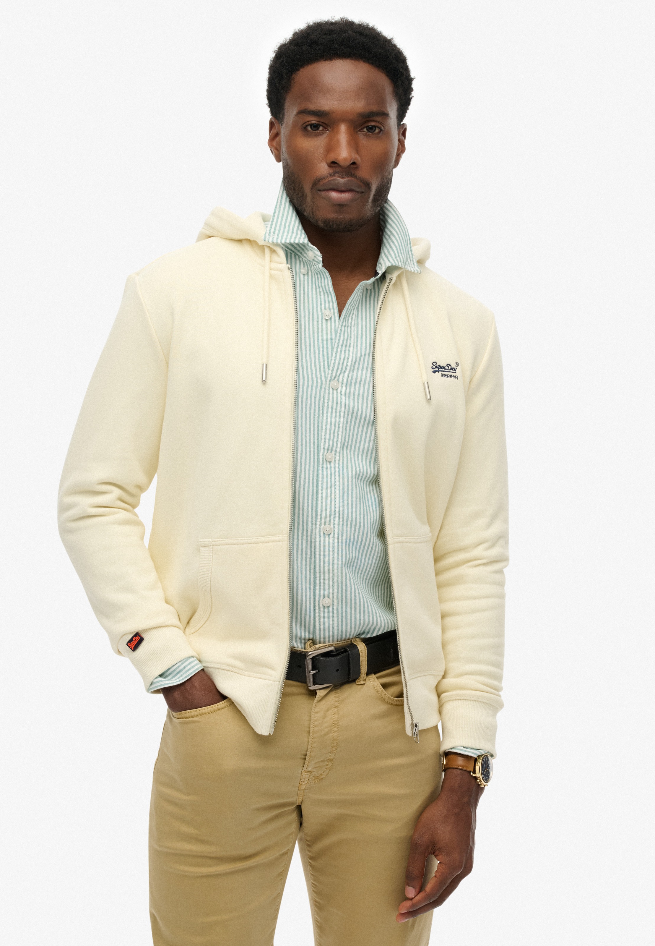 Superdry Kapuzensweatjacke "ESSENTIAL LOGO ZIP HOODIE HB" Baumwollmischung, günstig online kaufen