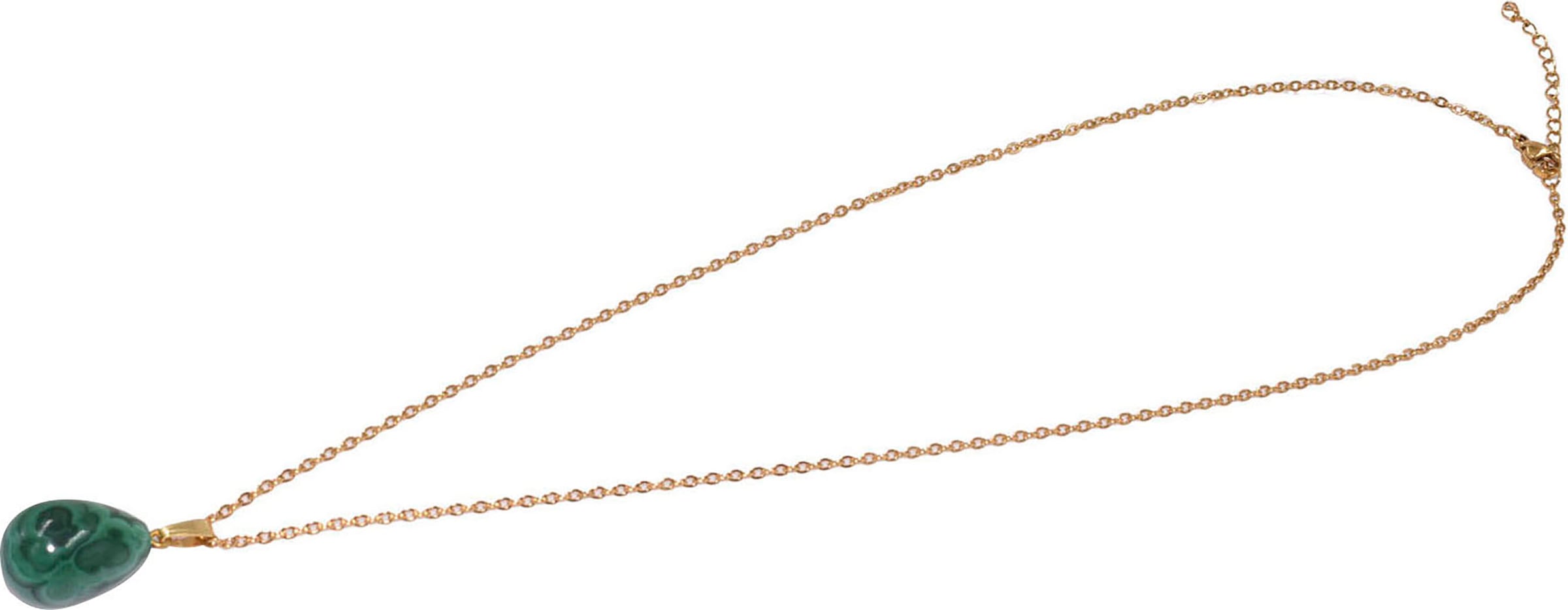 Firetti Kette mit Anhänger »Schmuck Geschenk Edelstahl Halsschmuck Halskette Ankerkette Tropfen«, Made in Germany - mit Malachit