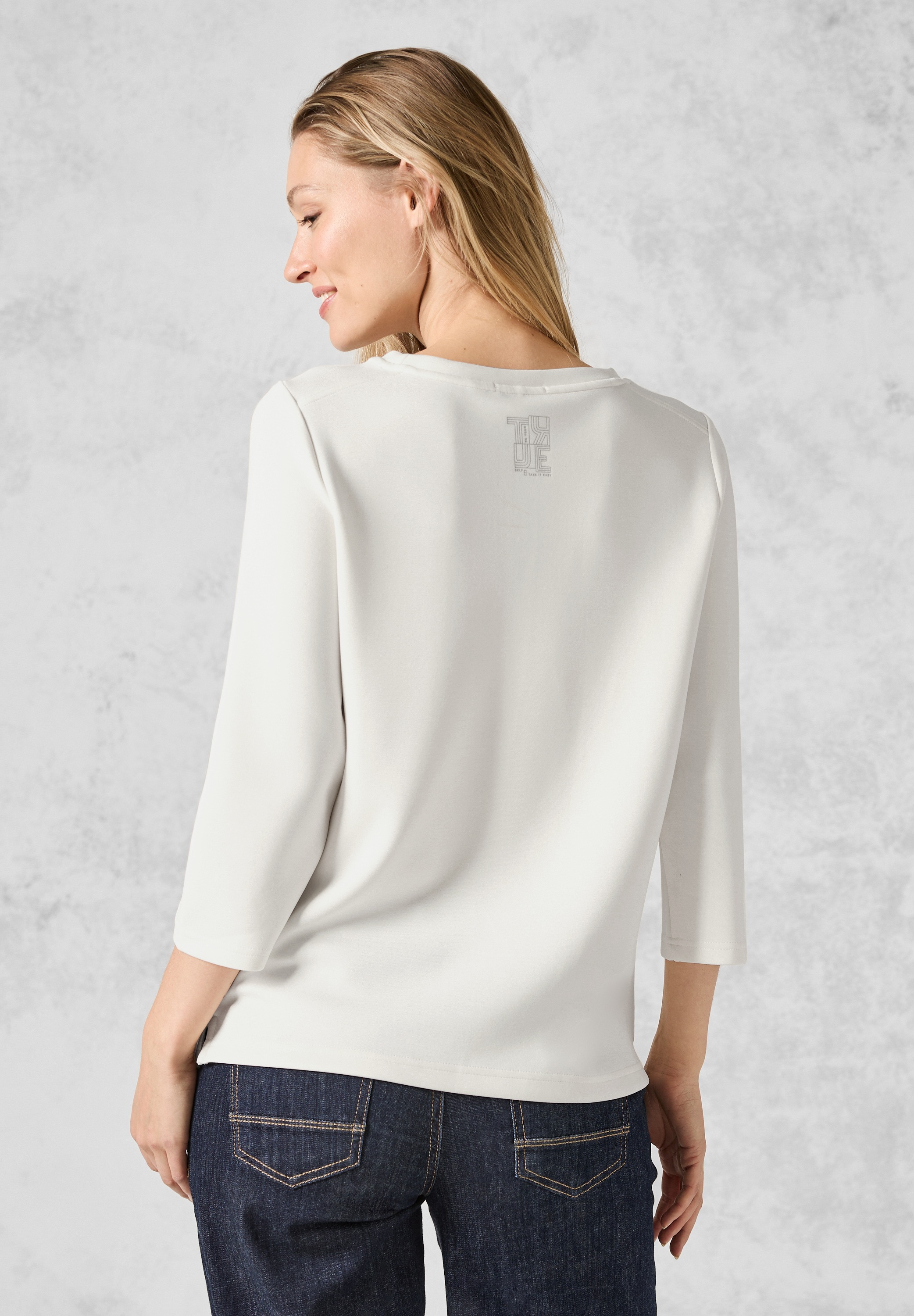 Cecil 3/4-Arm-Shirt, mit U-Boot-Ausschnitt