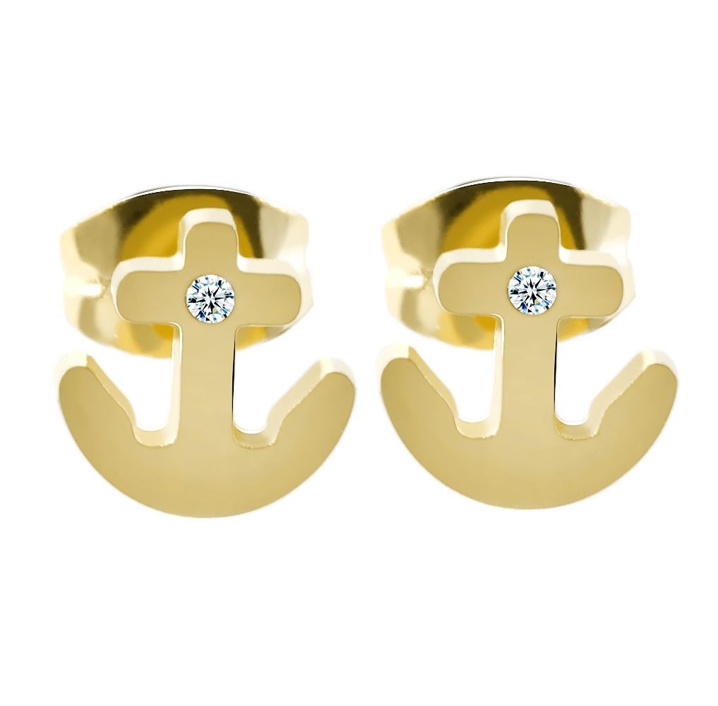 Adelia´s Paar Ohrhänger "Ohrringe – Ohrstecker aus Edelstahl mit Strass Steinchen" Perfekt als Geschenk für besondere Menschen