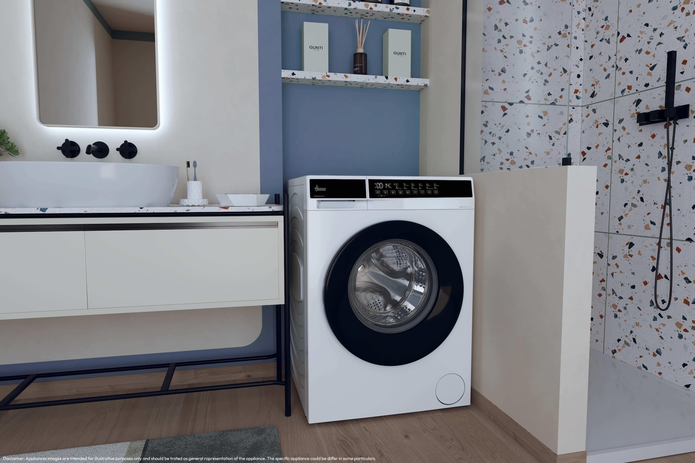 Hoover Waschmaschine H/ProWash 100 »HEYQ27SB7-84« 7 kg 1200 U/min Vielseitige Kurzprogramme