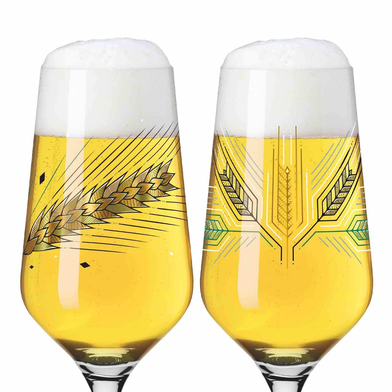 Ritzenhoff Bierglas »Biergläser Gerste Brauchzeit 374 ml 2er Set transparent«