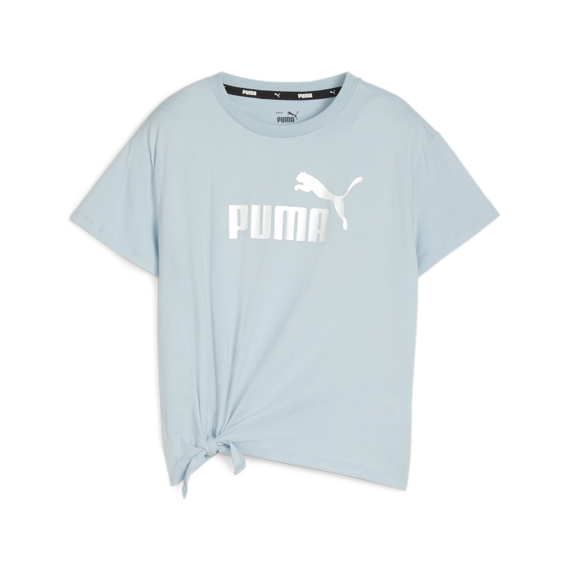 PUMA T-Shirt aus | »Essentials+ T-Shirt Strick« Logo BAUR