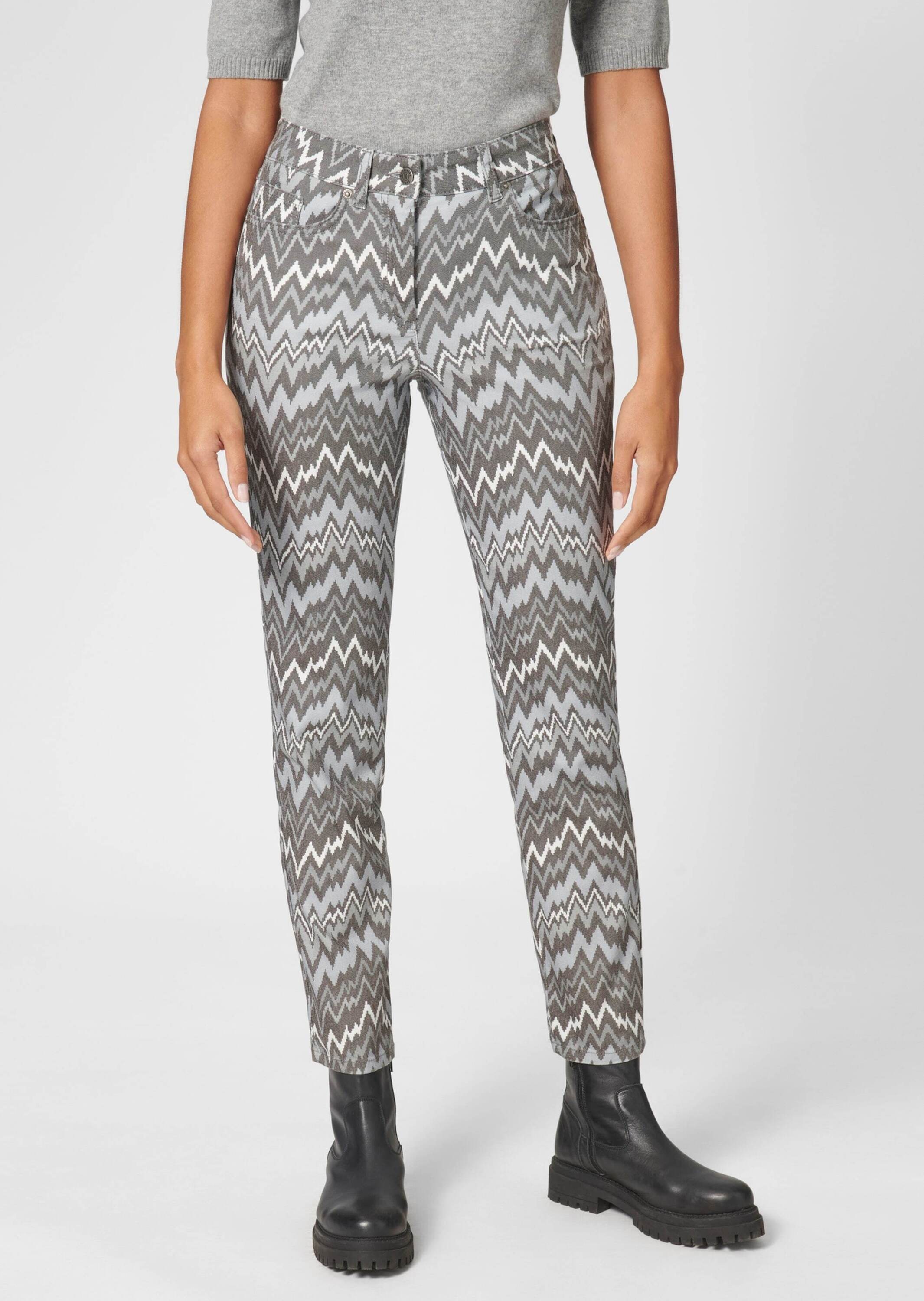 MADELEINE Regular-fit-Jeans "Jeans Bedruckte 5-Pocket-Jeans" günstig online kaufen