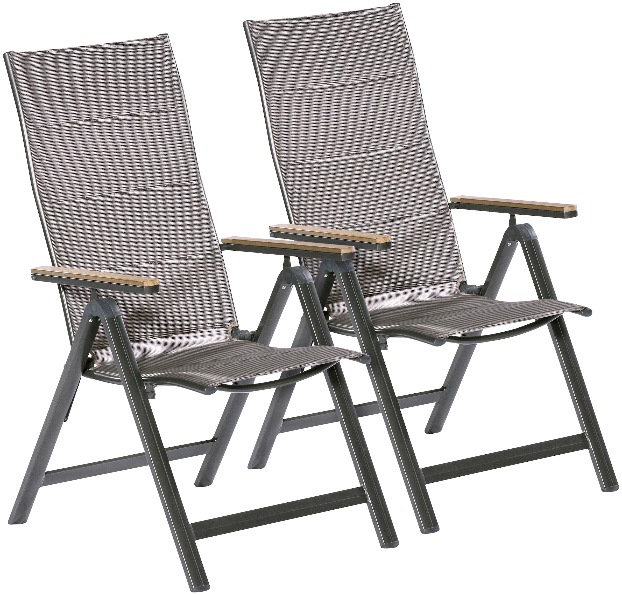 MERXX Gartenstuhl "Trivero" (Set) 2 Stk. 2er Set, Alu/Textil, klappbar, bra günstig online kaufen