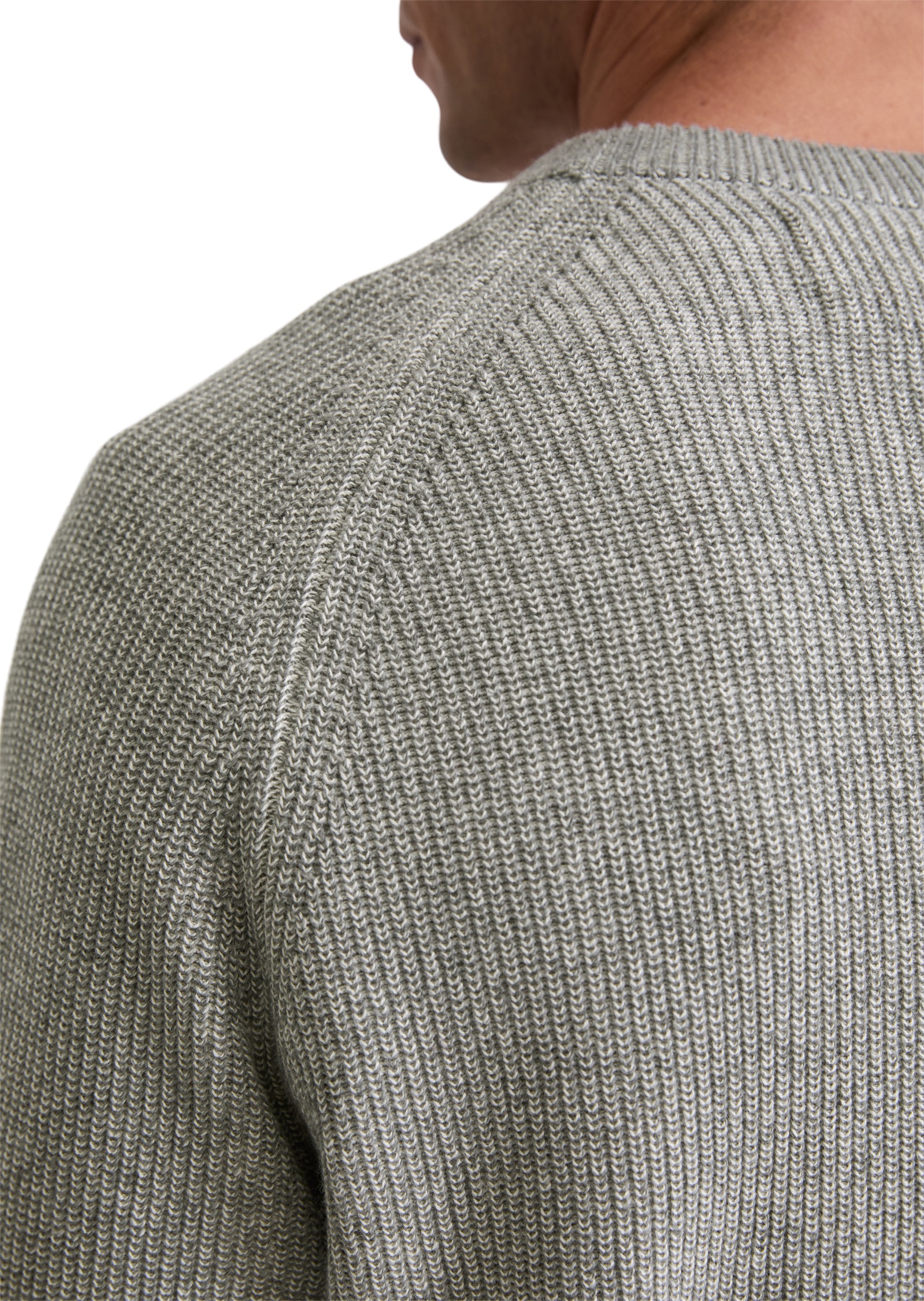 Thumbnail - Marc OPolo Rundhalspullover regular fit, aus weichem Baumwoll-Schurwoll-Mix