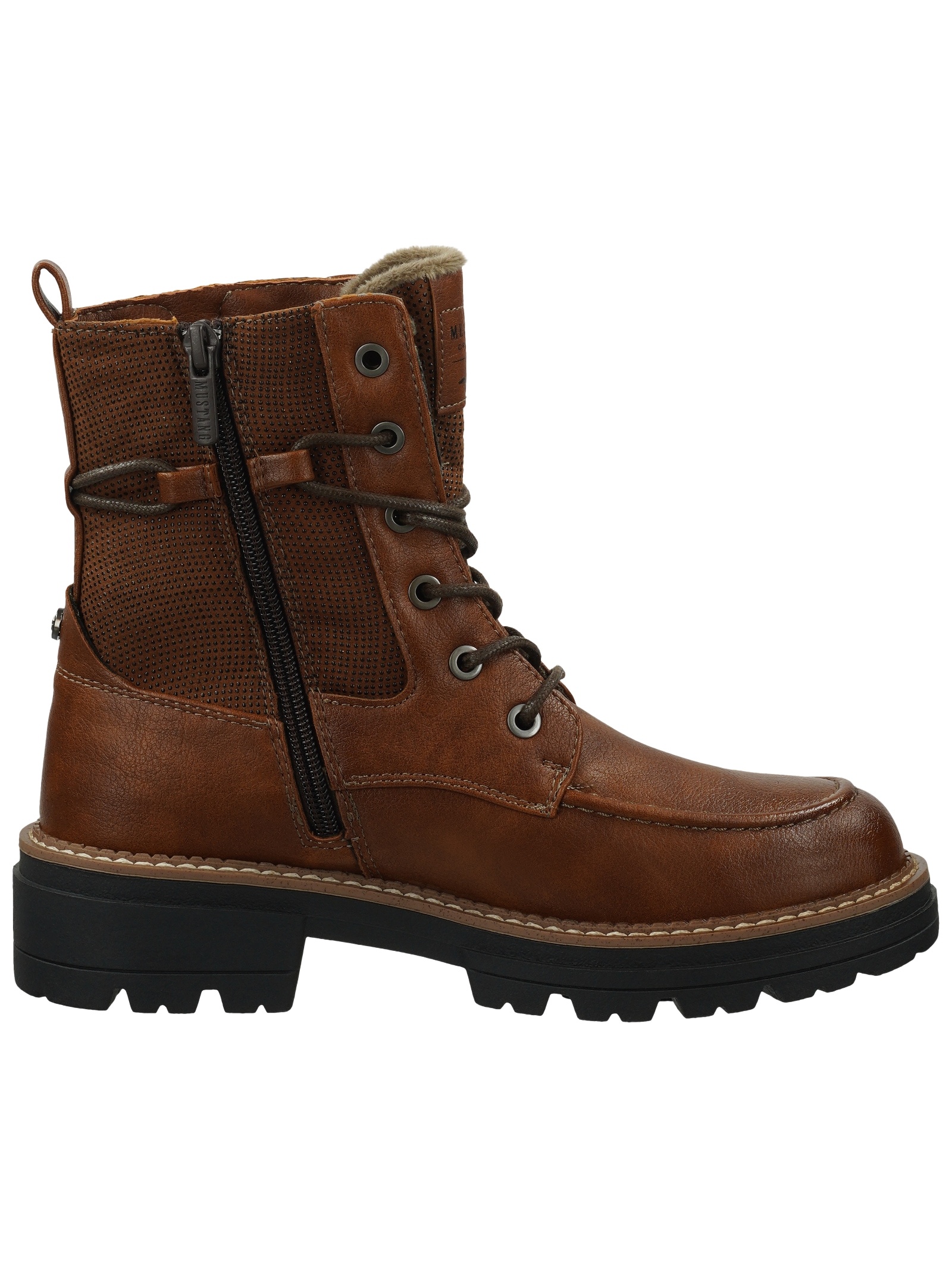 Mustang Shoes Schnürstiefelette »Mustang Shoes Stiefelette Lederimitat«