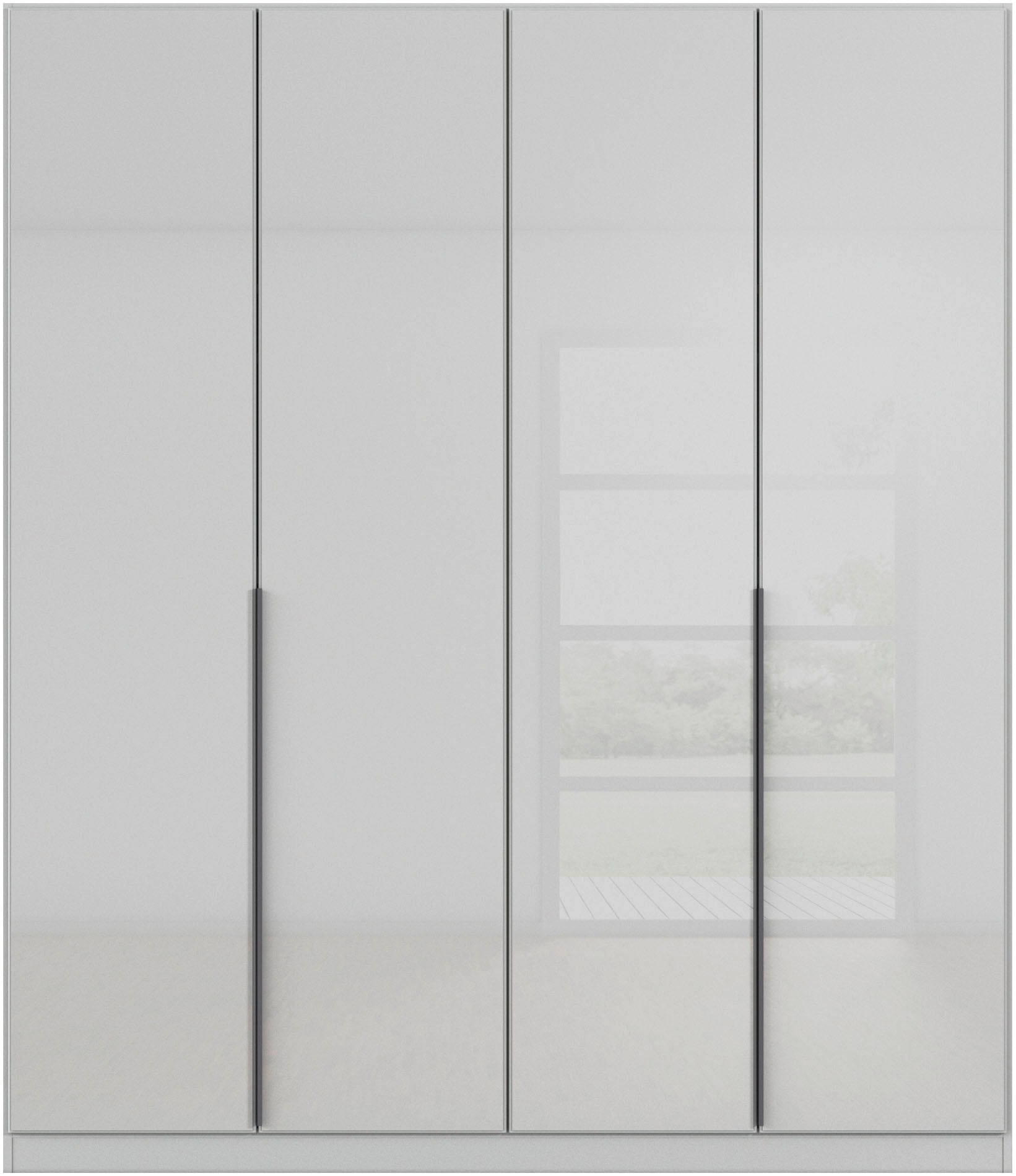 rauch Drehtürenschrank »Kleiderschrank Kleiderschränke Schrank Garderobe AGORDO mit Glasfront«, (in zwei Griff-Farben), durchdachte Innenausstattung, in 6 Breiten und 2 Höhen MADE IN GERMANY