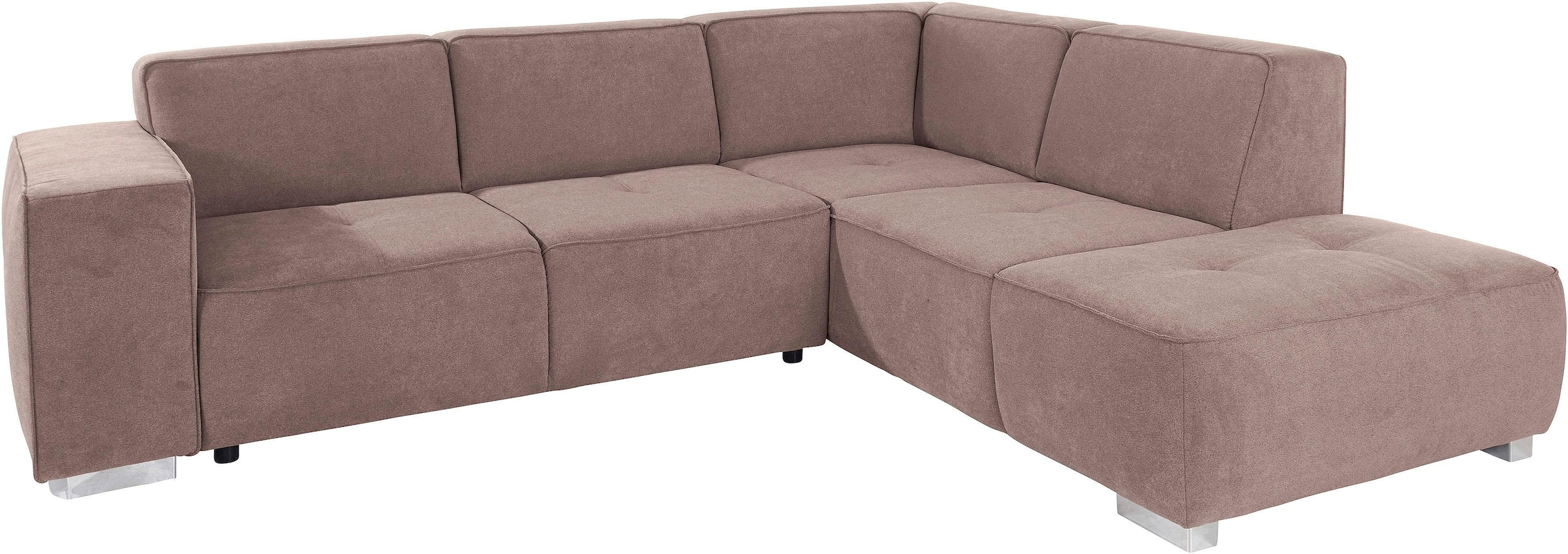INOSIGN Ecksofa »Sapporo L-Form«, wahlweise Bettfunktion oder Sitztiefenverstellung, Federkern