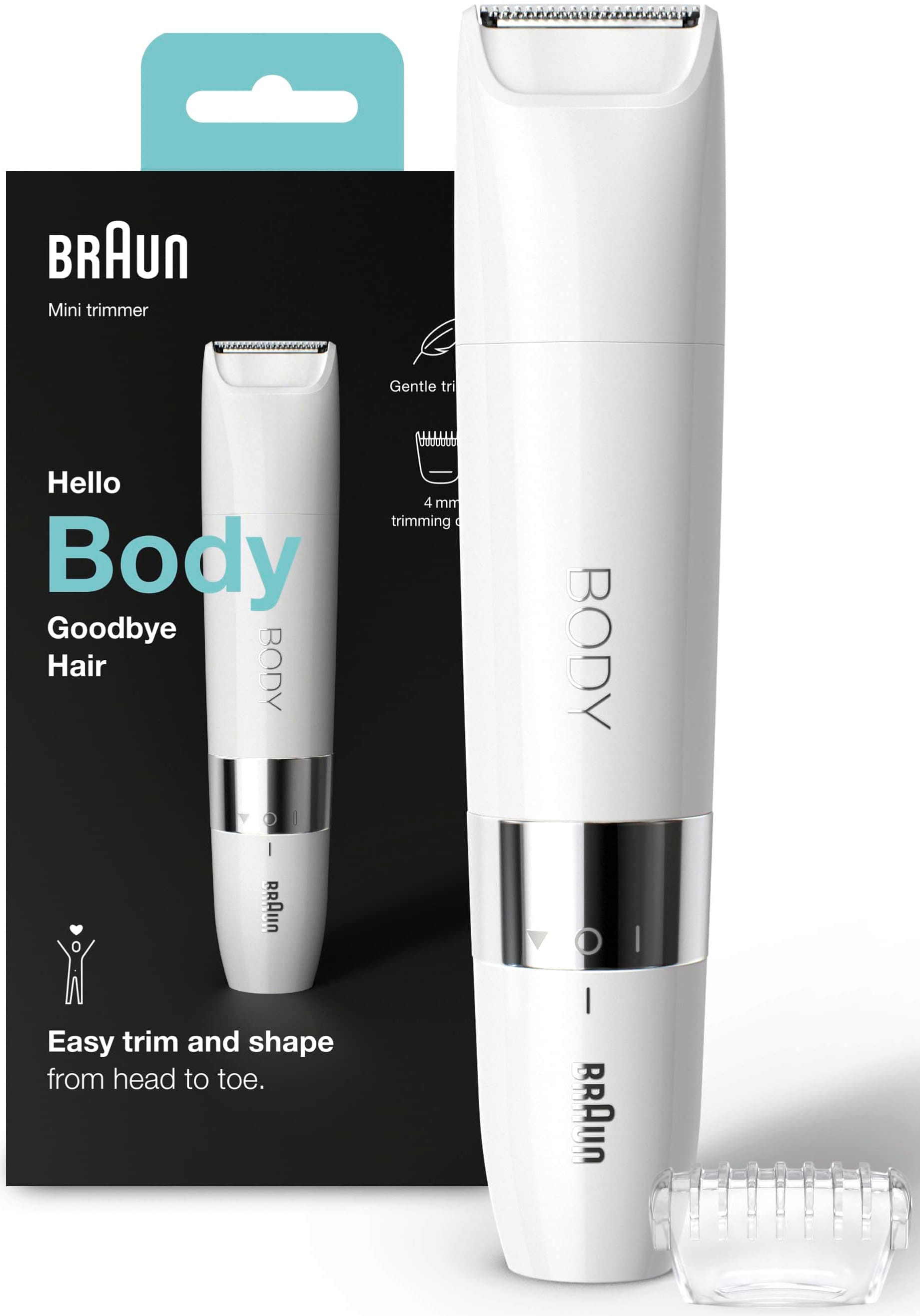 Mini-Größe St. | BAUR Aufsätze, Body-& Bikini-Trimmer »Mini Braun Elektrokörperrasierer 1 unterwegs für BS1000«,