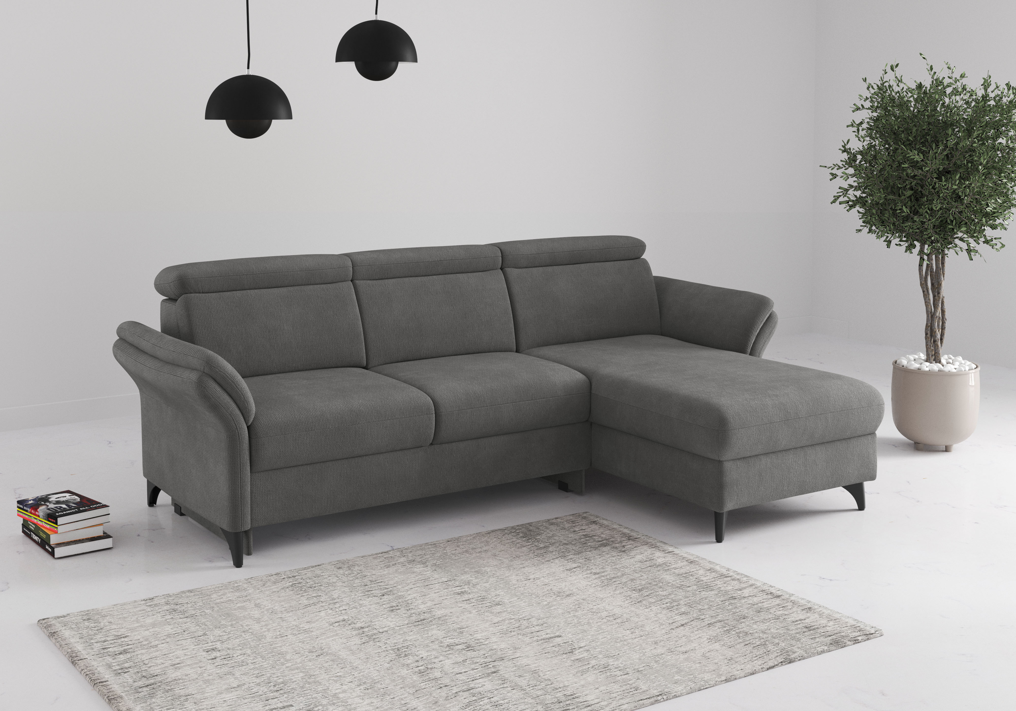 sit&more Ecksofa "Glendale, L-Form" inkl. Kopfteilverstellung,wahlweise mit Vorziehsitz und Bettkasten