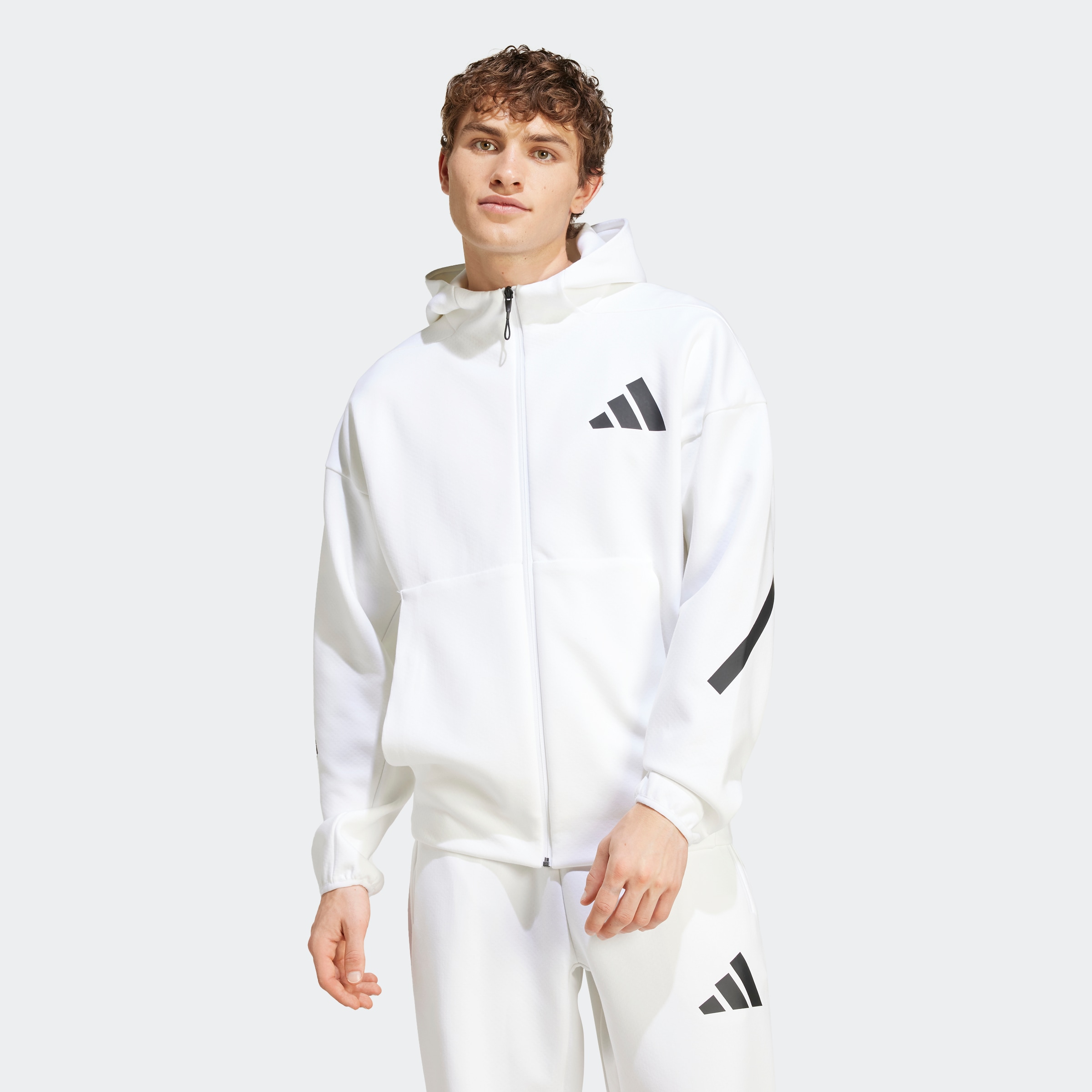 adidas Sportswear Kapuzensweatshirt "NEW ADIDAS Z.N.E. ZIP-HOODIE", für sportliche Aktivitäten, aus Polyester und Baumwolle
