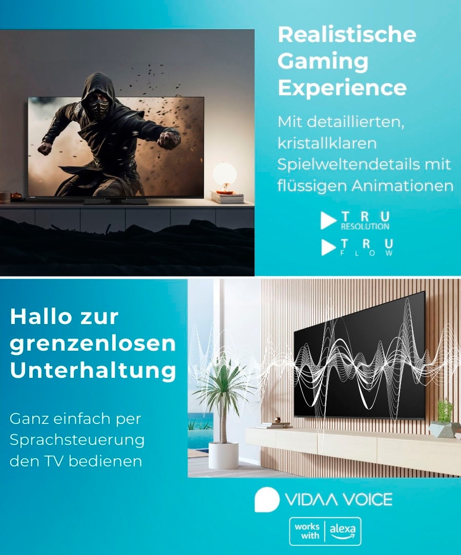 Toshiba DLED-Fernseher »65UV6F63DA«, 4K Ultra HD, Smart-TV