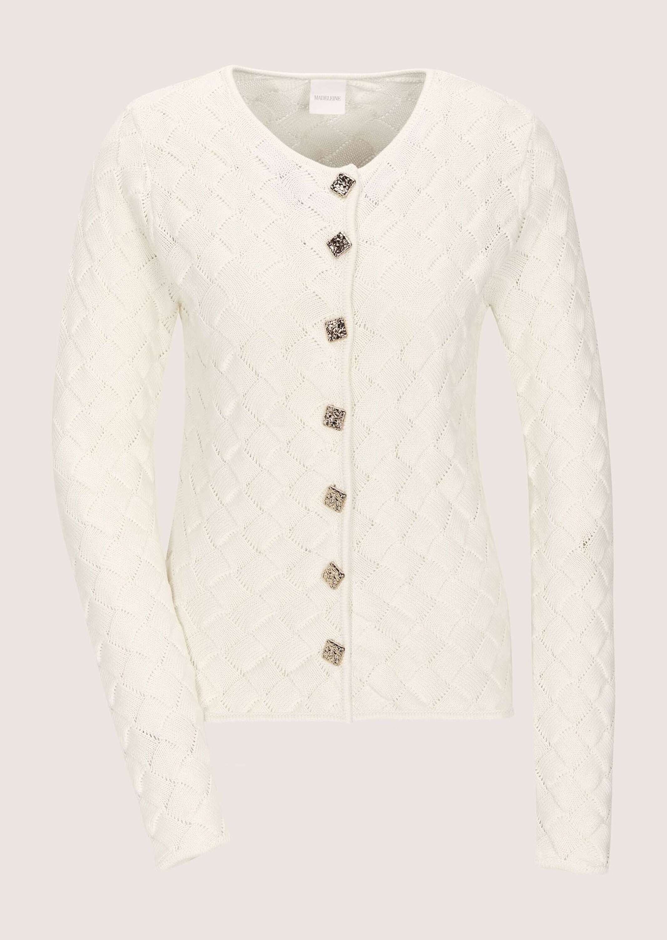 MADELEINE Strickjacke "Strickblazer Edler Struktur-Blazer mit Strickmuster, günstig online kaufen