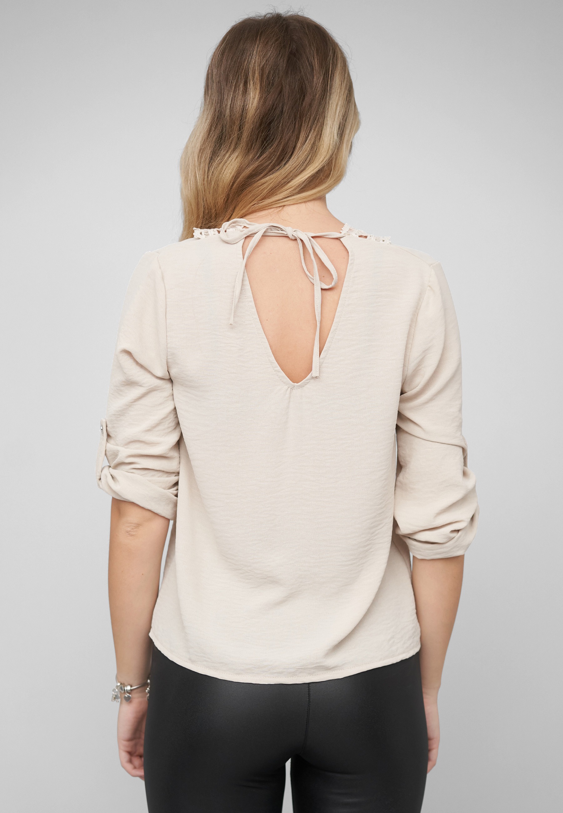 CLOUD 5IVE Klassische Bluse »CLOUD 5IVE Blouse with turn-up sleeves«
