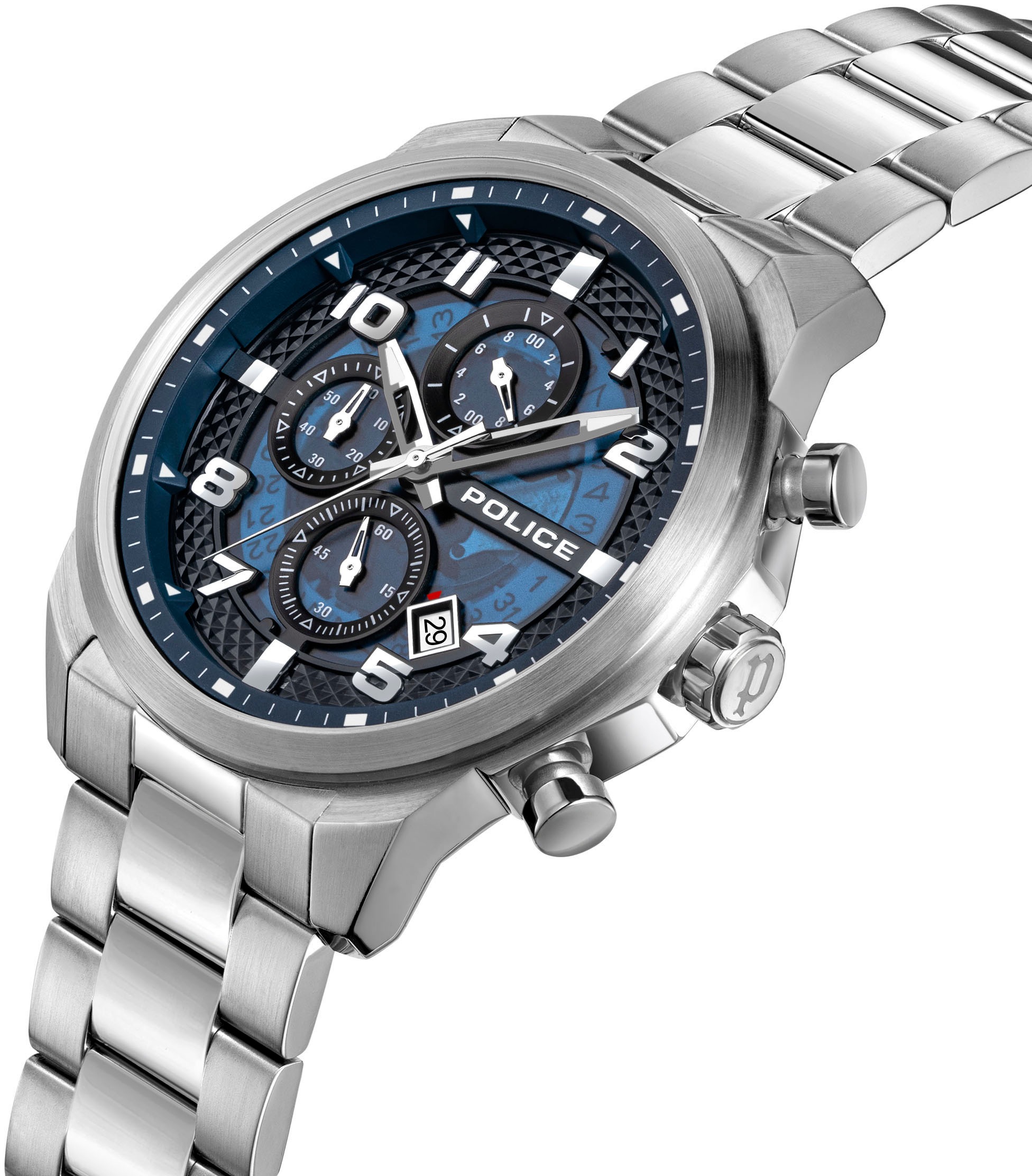 Police Chronograph »SOUL«, Quarzuhr, Armbanduhr, Herrenuhr, Edelstahlarmband, analog