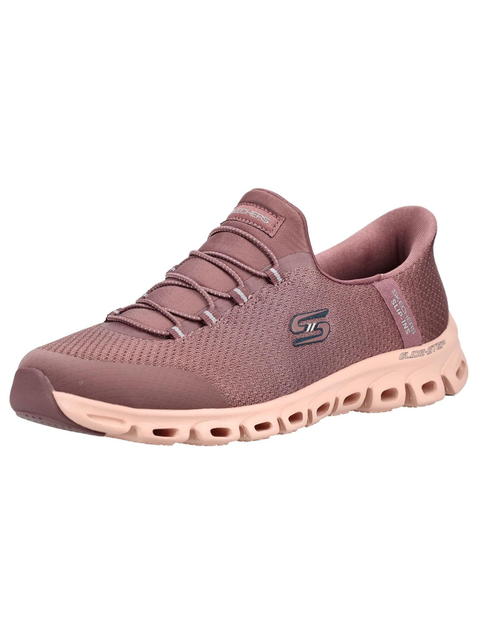 Skechers pour femme. 104557 Slip-Ins Glide Step Vibey pantoufles bordeaux (40), Plat, Lacets, Casuel