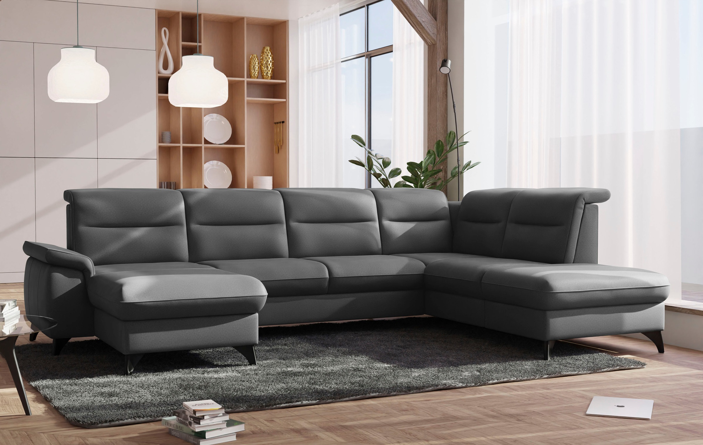 sit&more Wohnlandschaft "Astoria U-Form" wahlweise mit motorischer Relaxfunktion