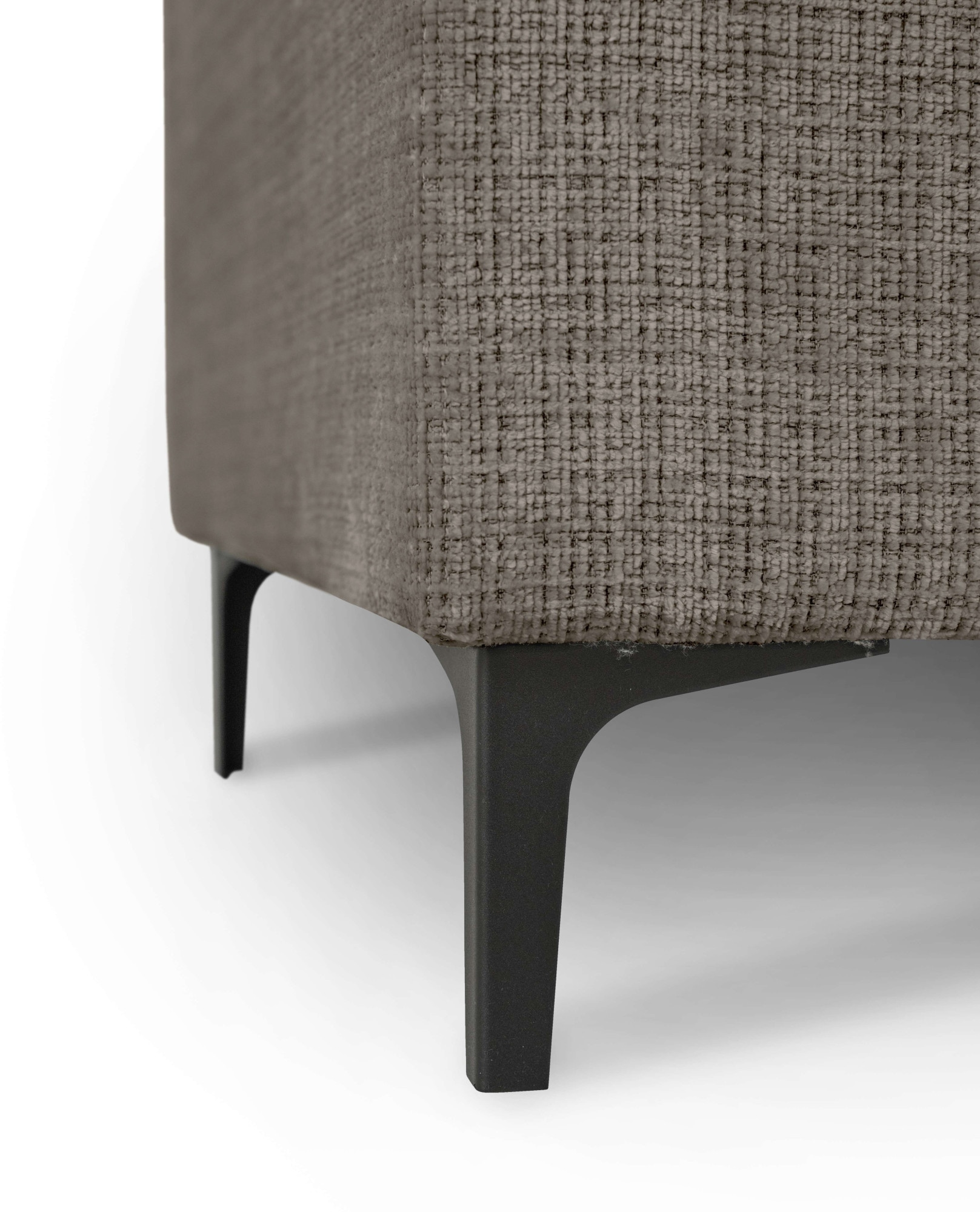 Places of Style Wohnlandschaft »XXL Sofa Oland, Struktur, Flachgewebe, Luxus-Microfaser, Boucle«, U-Form, 345 cm, Wellenunterfederung, Skandi-Design, Metallfüße