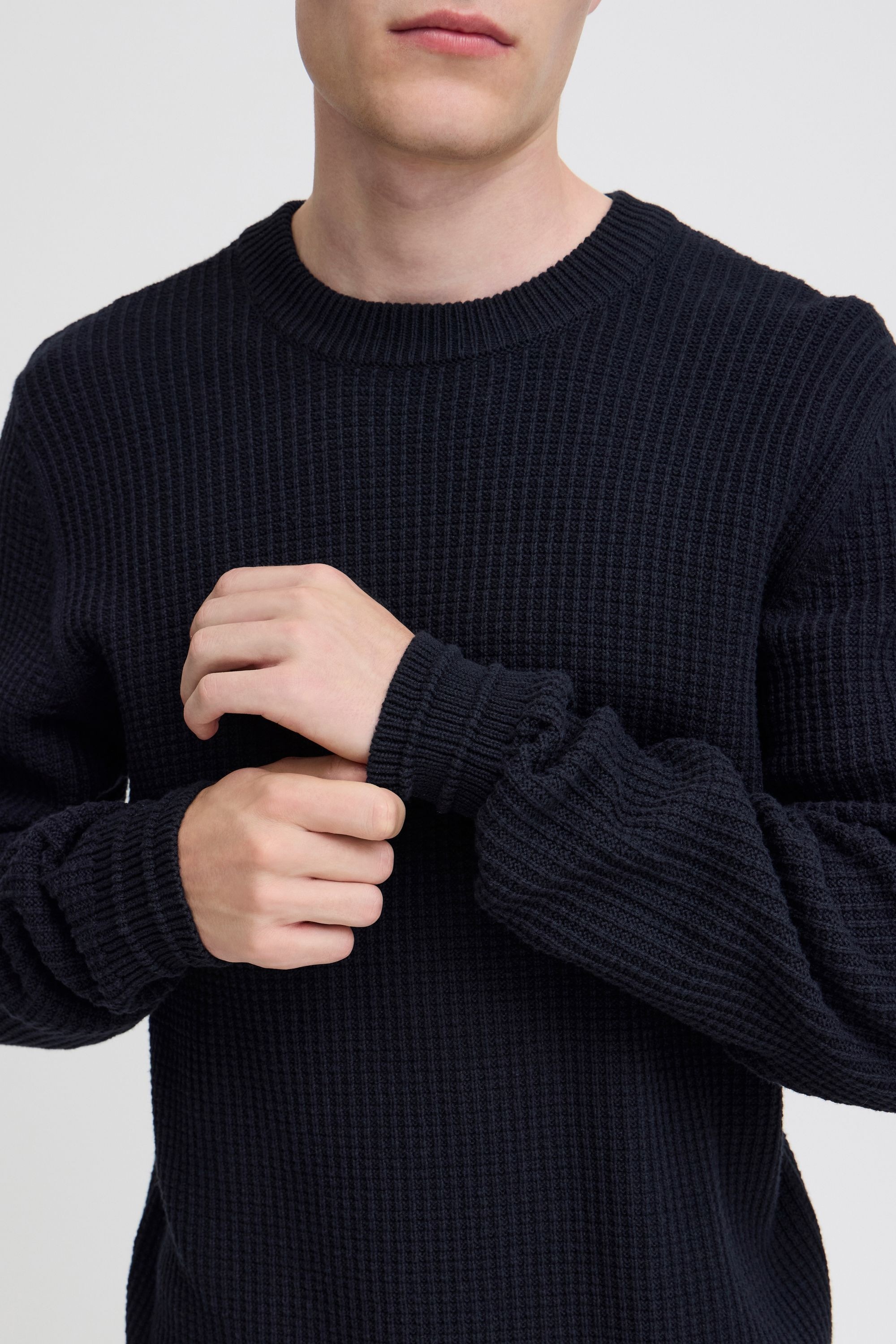 Casual Friday Strickfleece-Pullover »Strickpullover CFKARL crew neck structured knit«