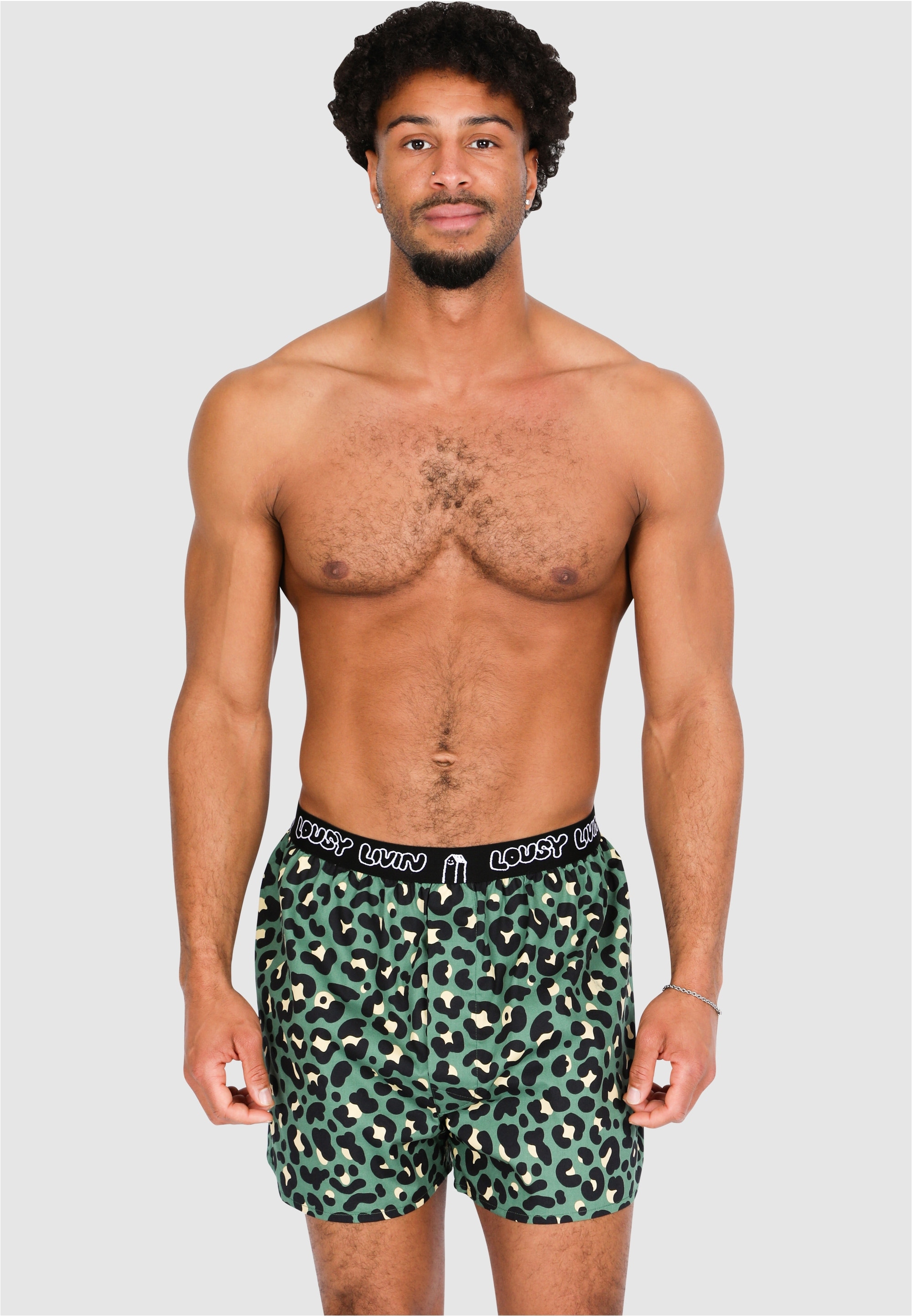 Lousy Livin Boxershorts mit lässigem Leo-Print