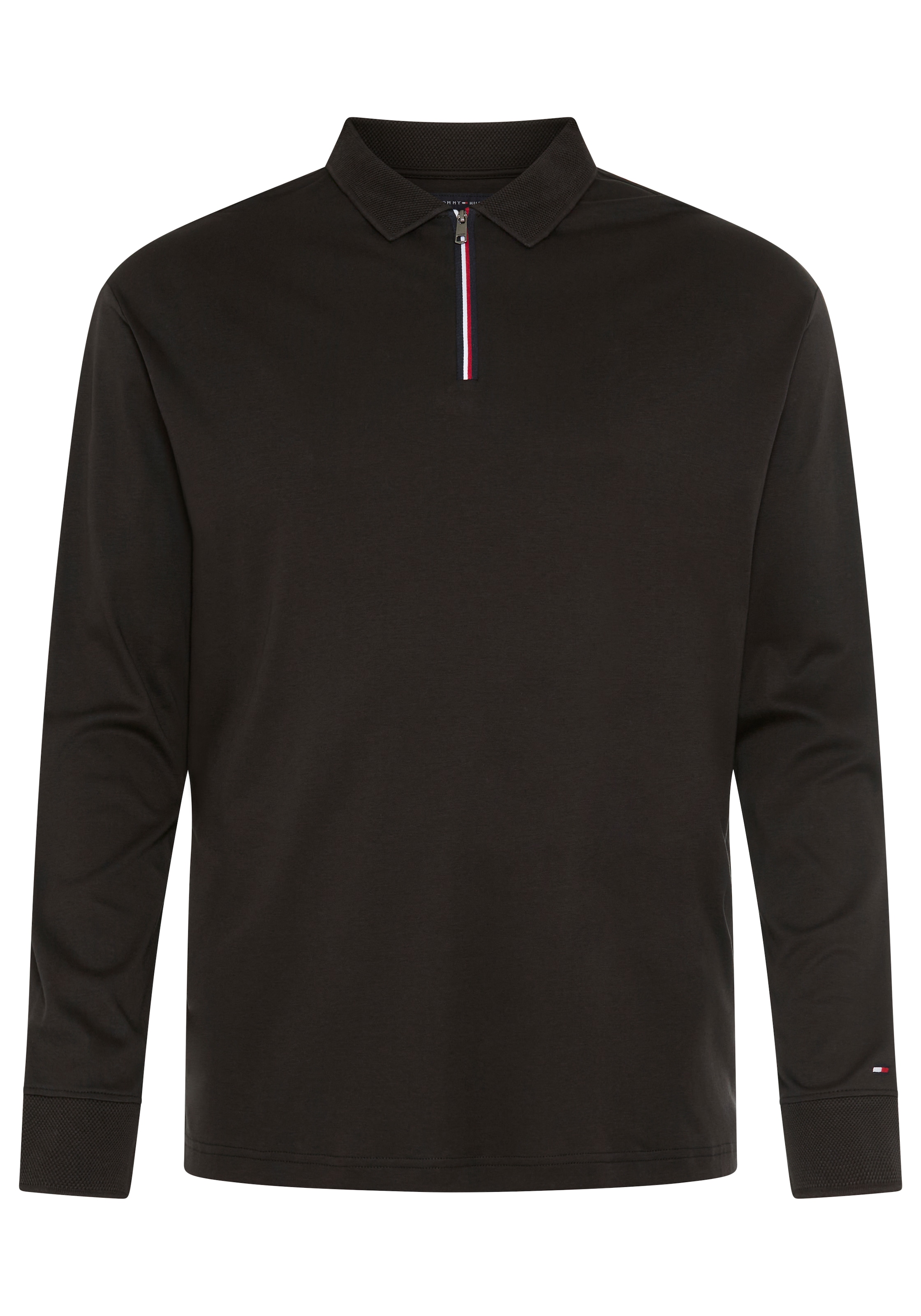 Tommy Hilfiger Big & Tall Langarm-Poloshirt »ZIP INTERLOCK POLO«, Große Größen