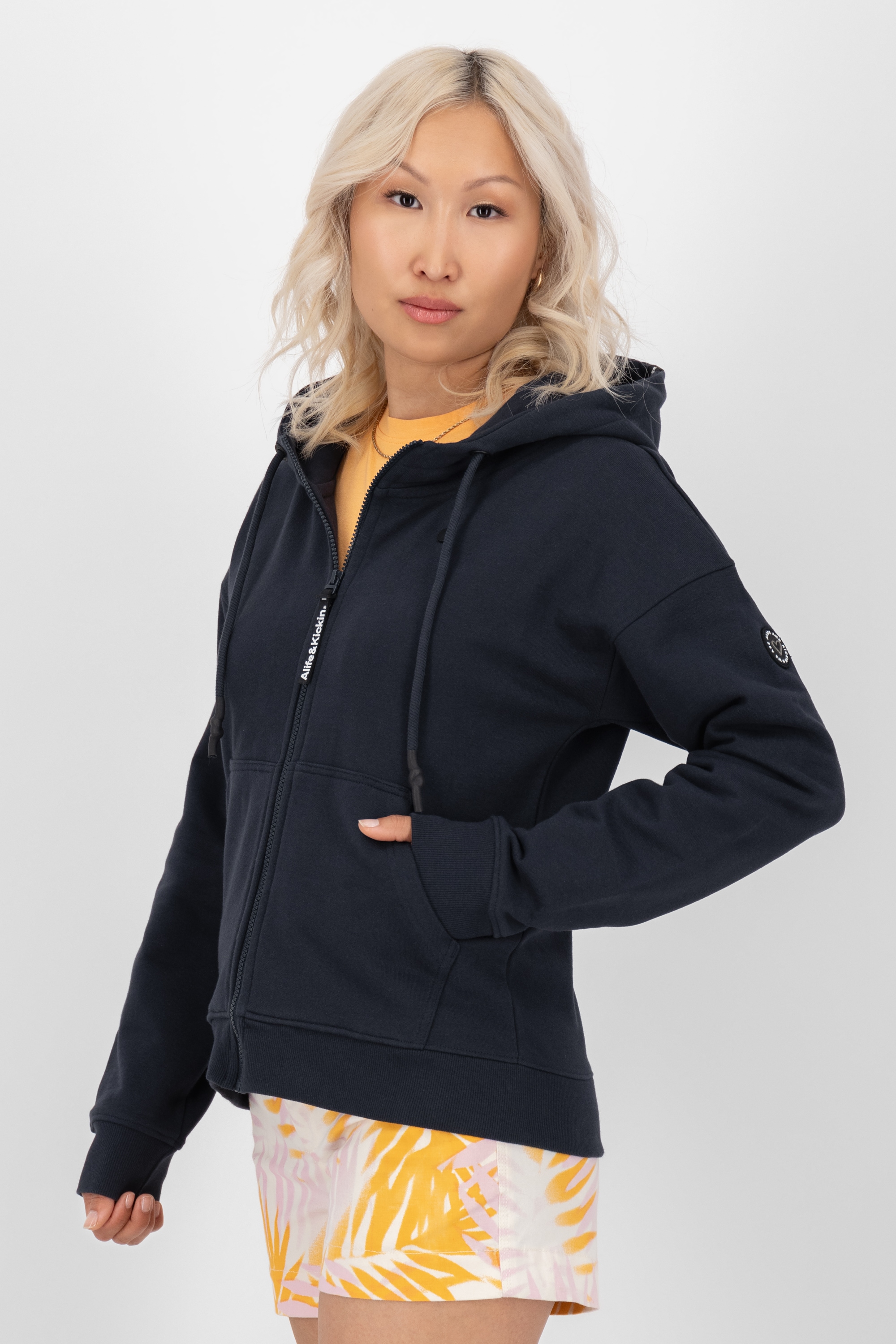 Alife & Kickin Kapuzensweatjacke »Damen TwiggyAK A«, Basic Hoodie Kapuzenpullover, Sweatshirt mit Kapuze