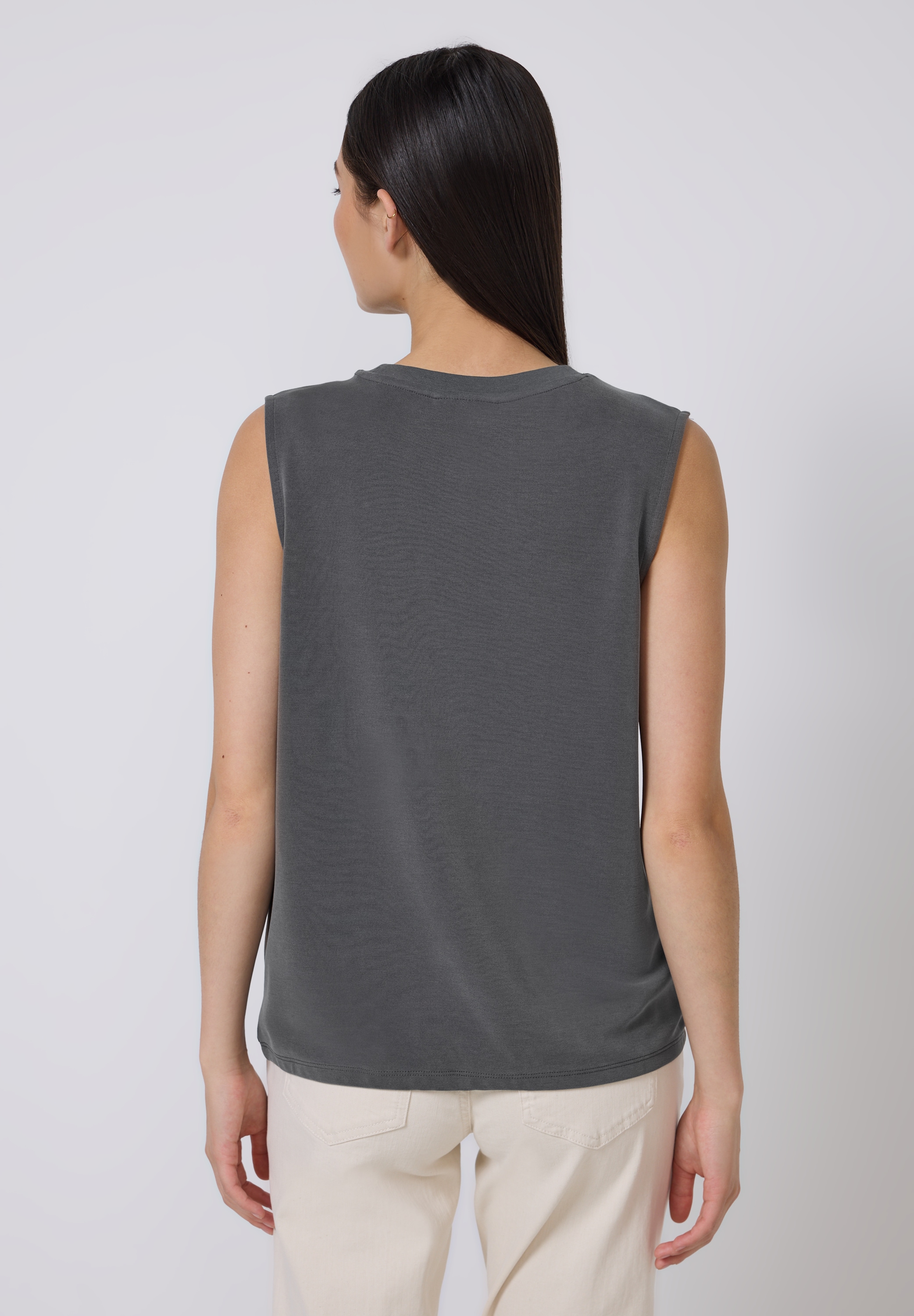 STREET ONE STUDIO T-Shirt, mit Elastiksaum